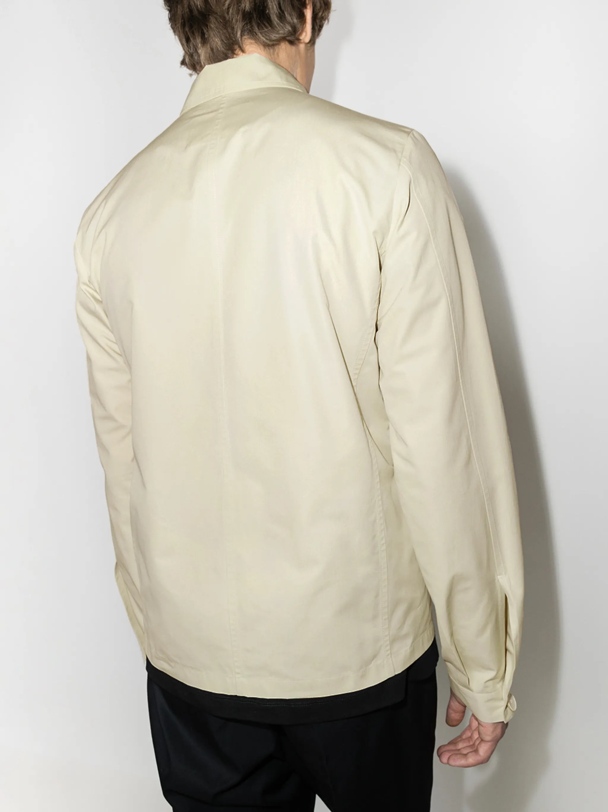 concealed-front cotton shirt