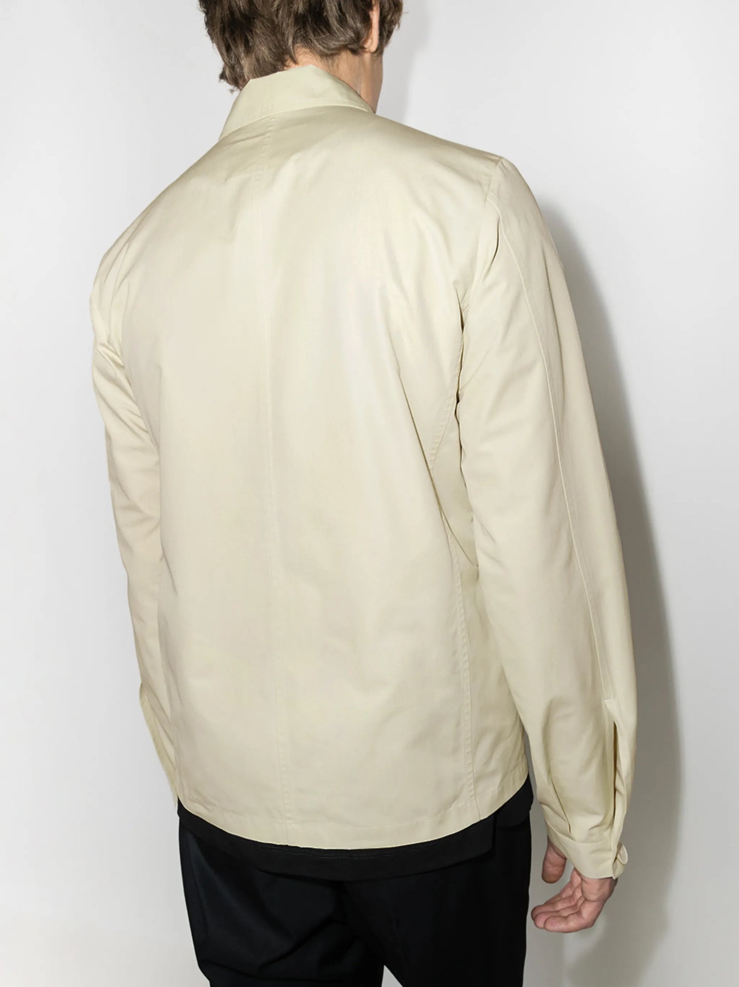 concealed-front cotton shirt