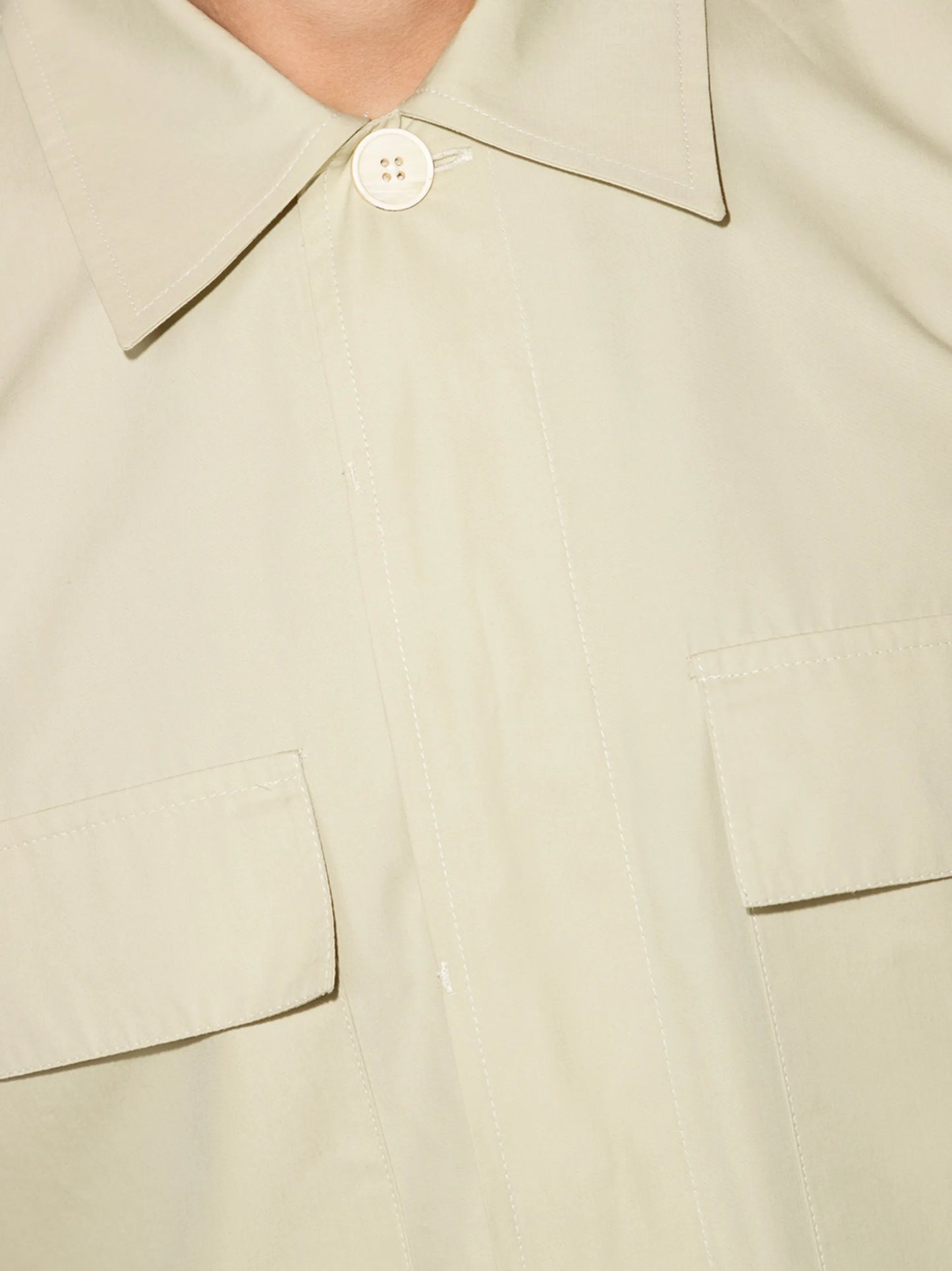 concealed-front cotton shirt