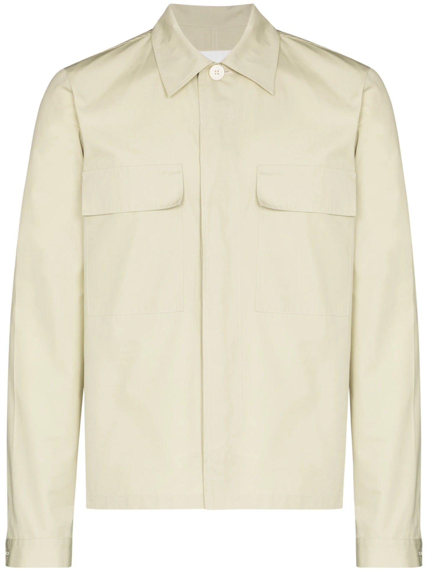 concealed-front cotton shirt