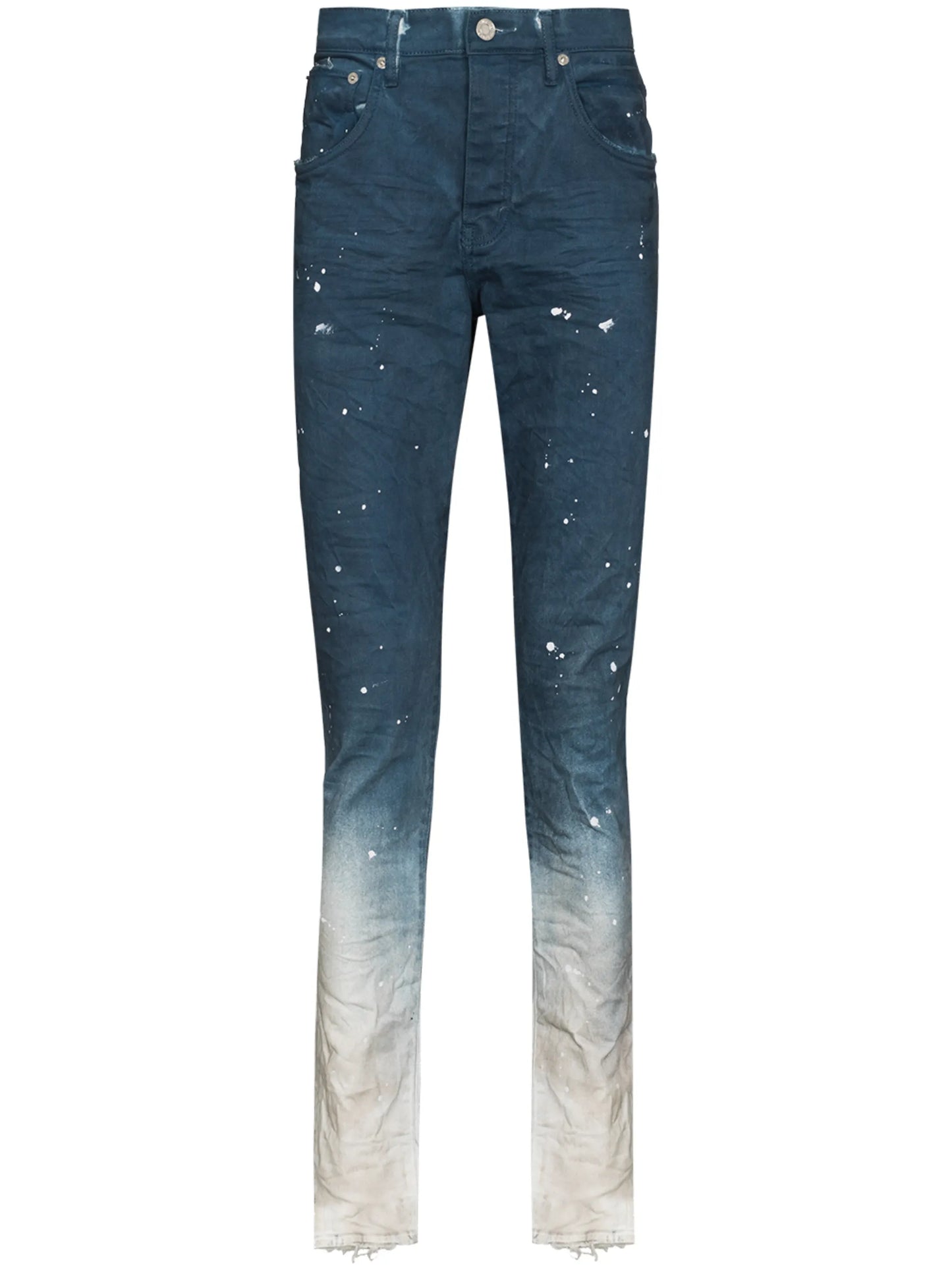 paint-splatter straight-leg jeans