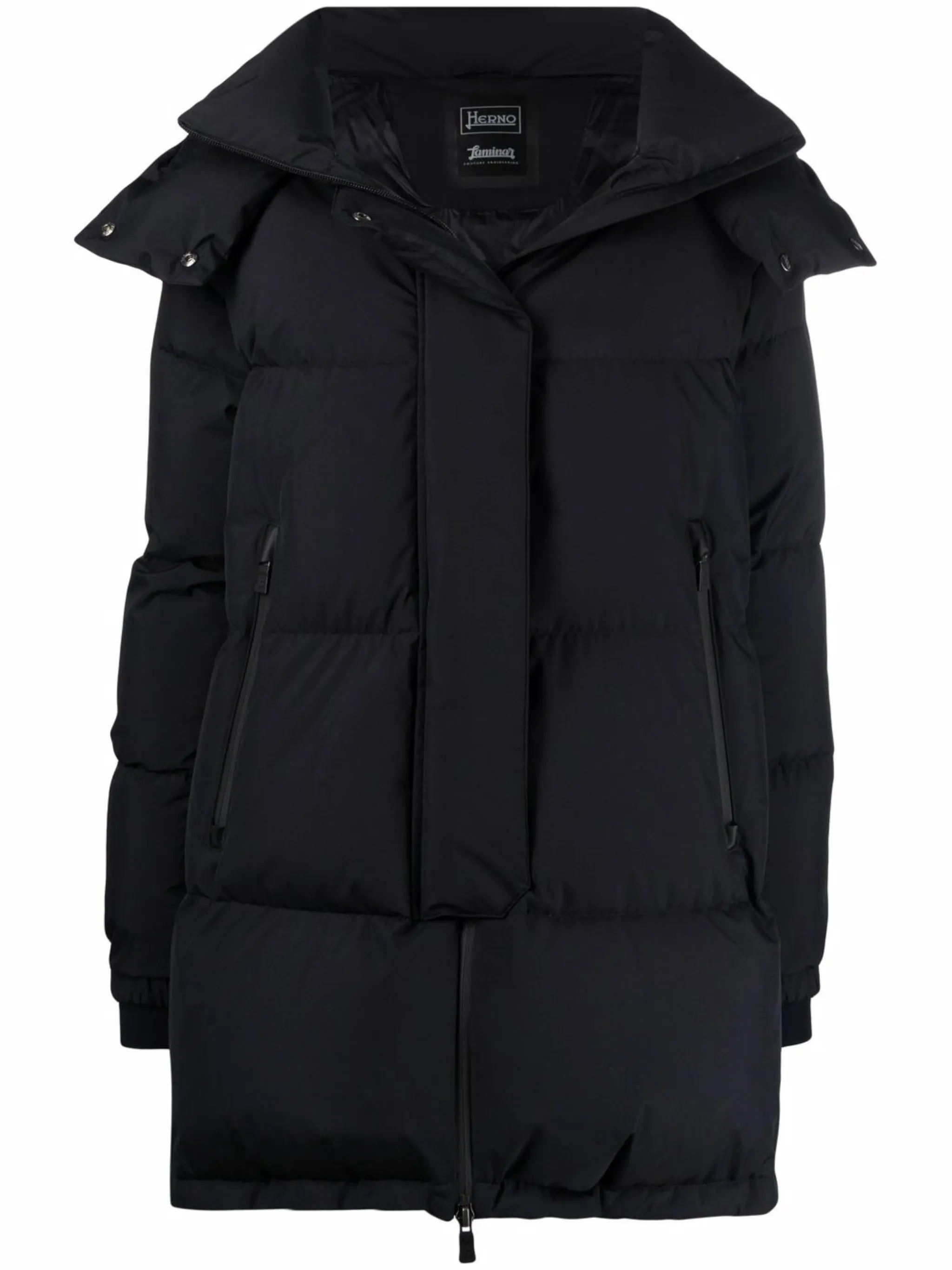 A-line padded zip-front coat