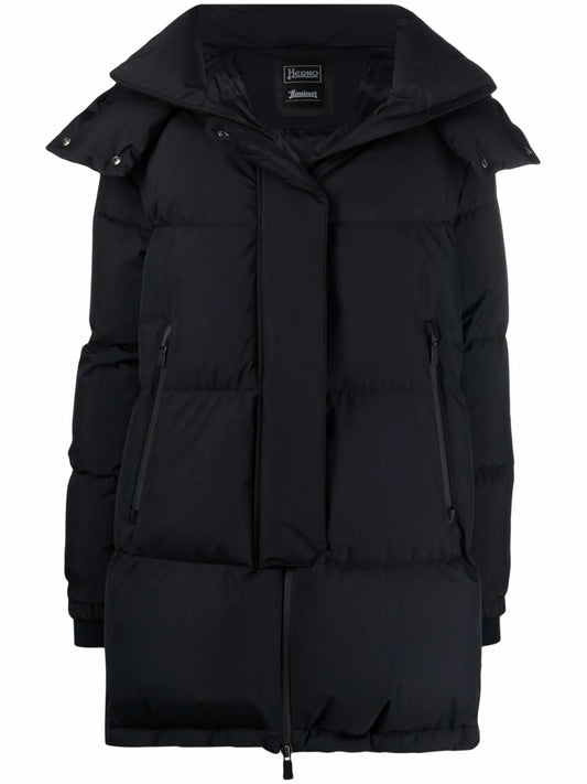 A-line padded zip-front coat