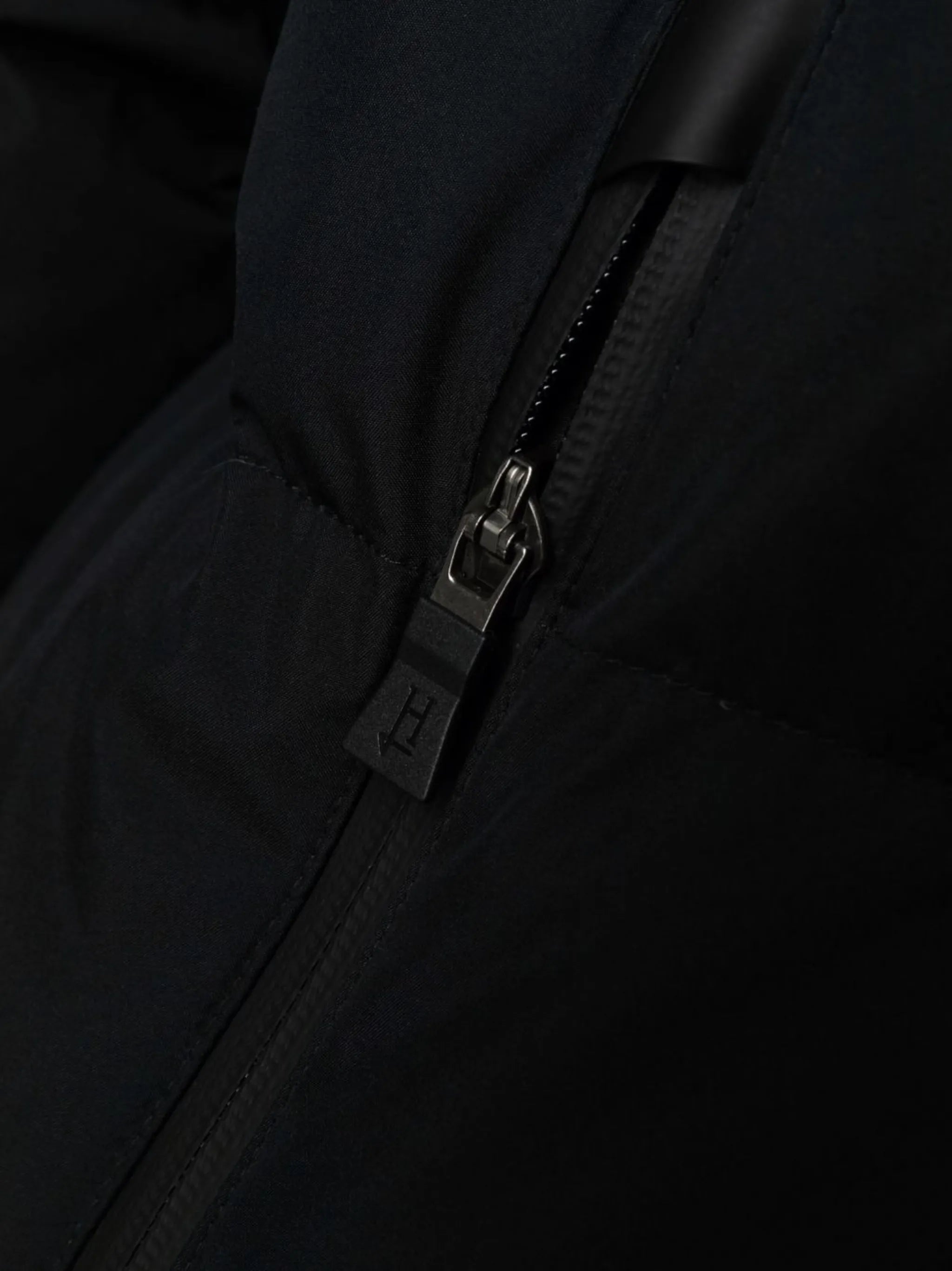 A-line padded zip-front coat