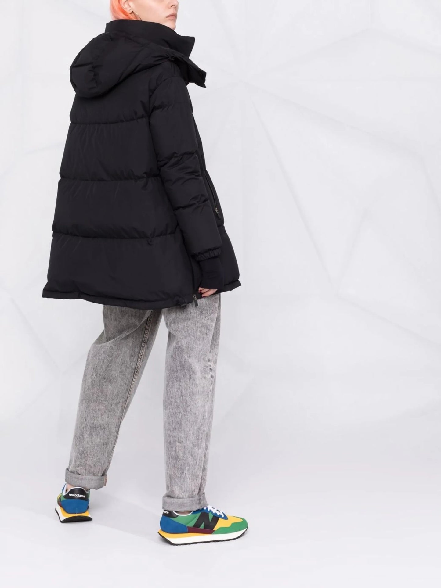 A-line padded zip-front coat