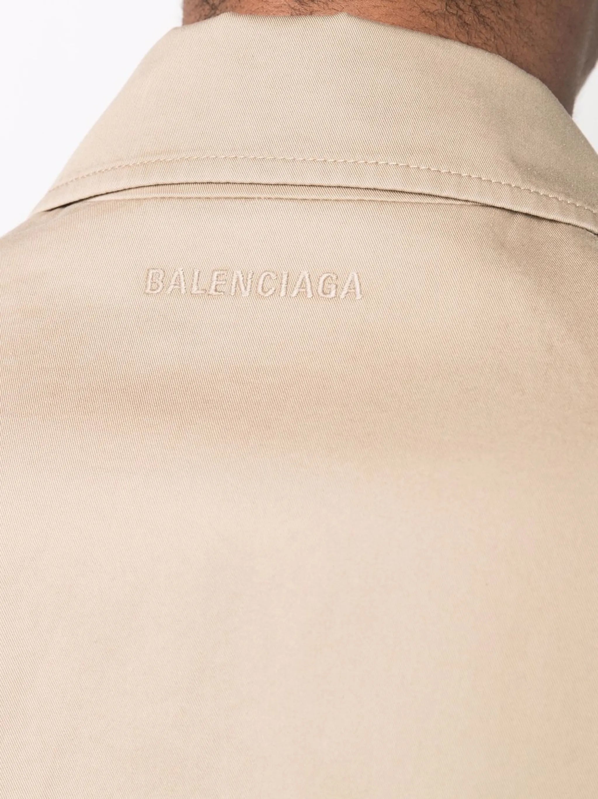 embroidered-logo car coat