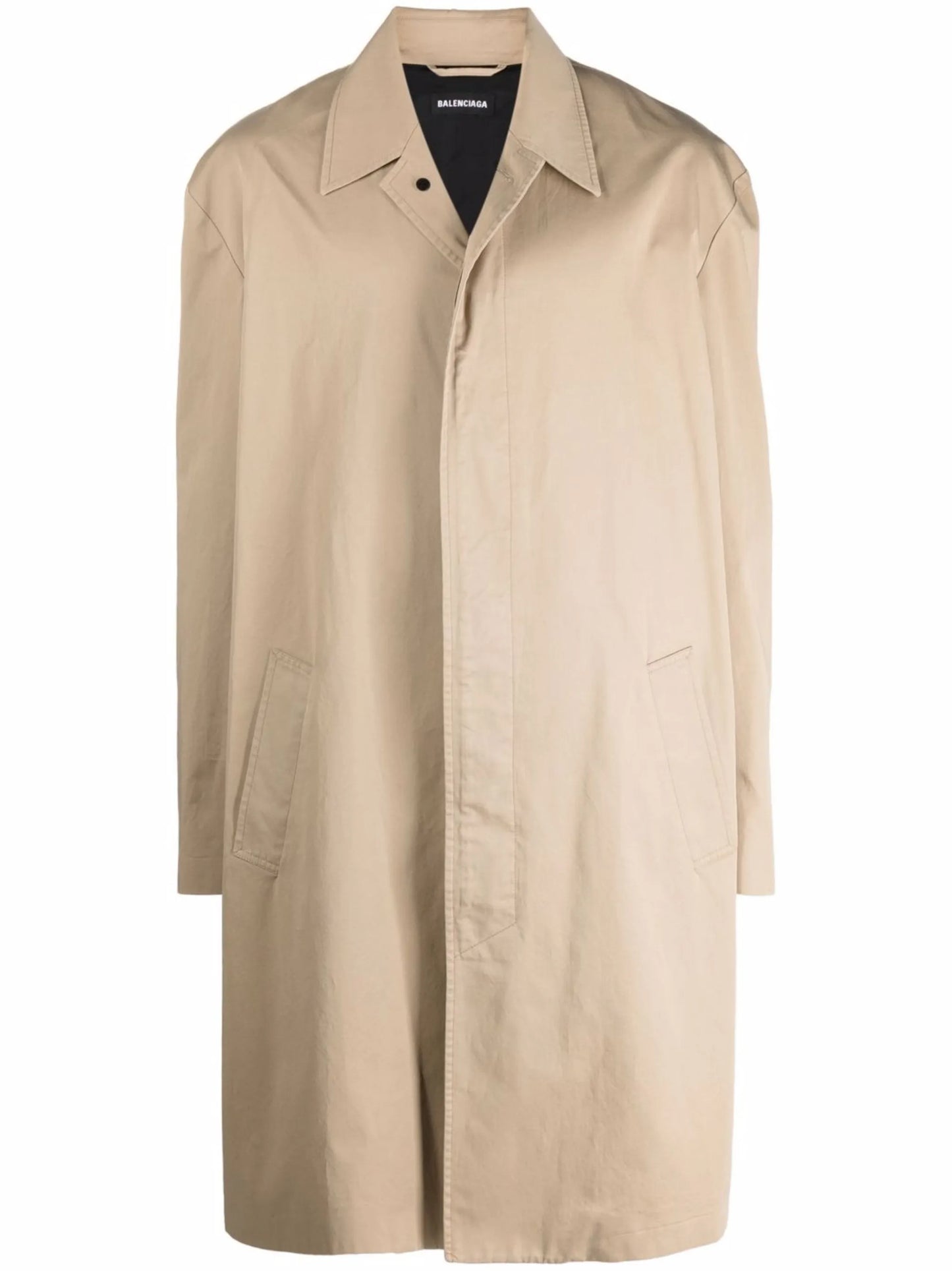 embroidered-logo car coat
