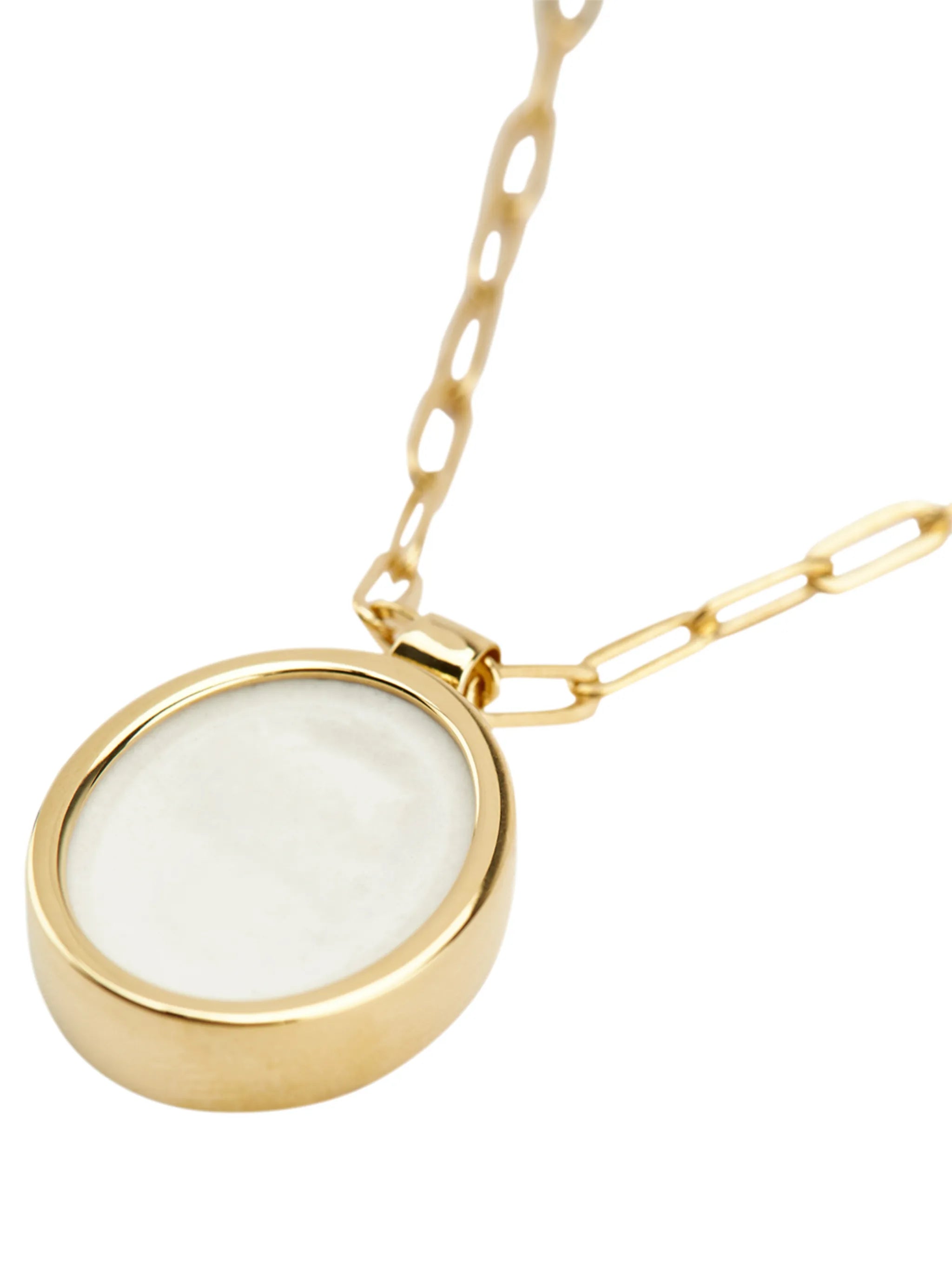 porcelain medallion necklace
