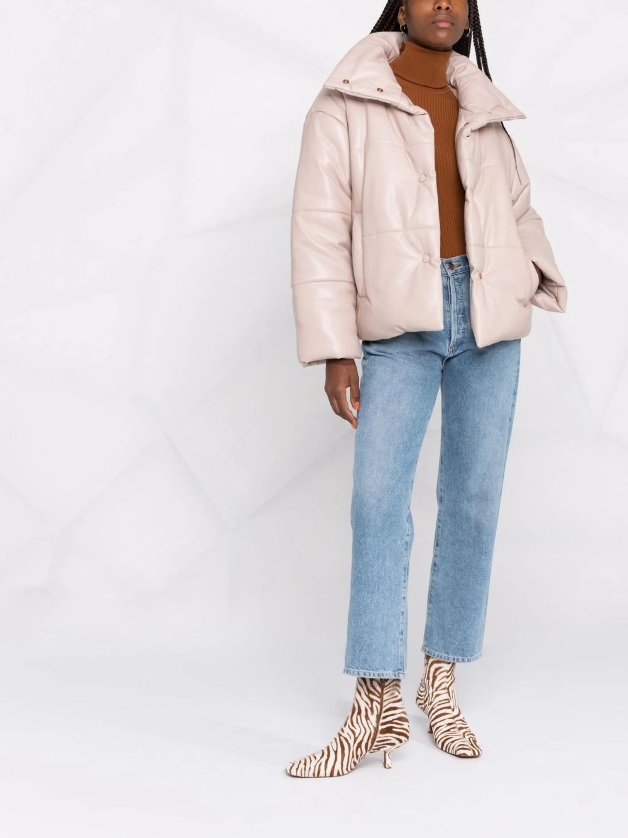 press-stud padded jacket