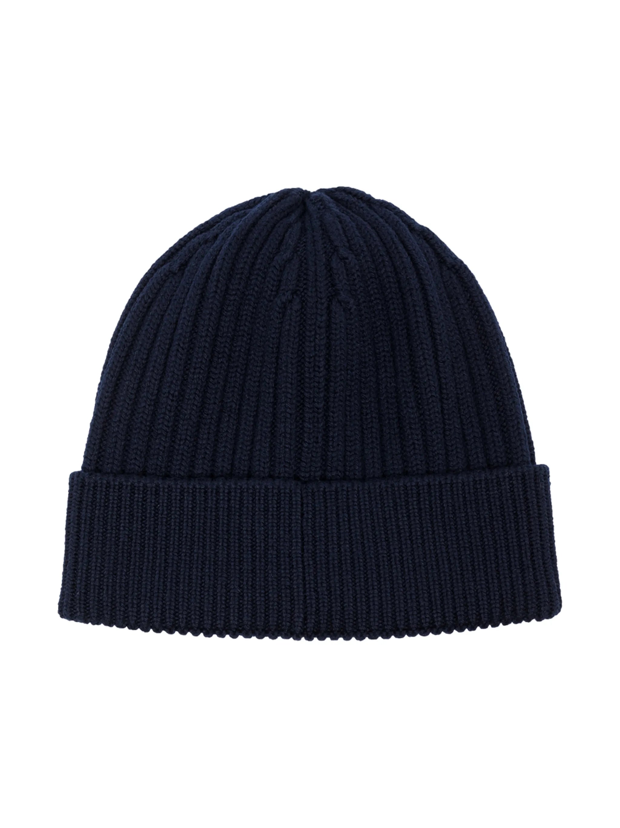 logo-appliqué ribbed beanie