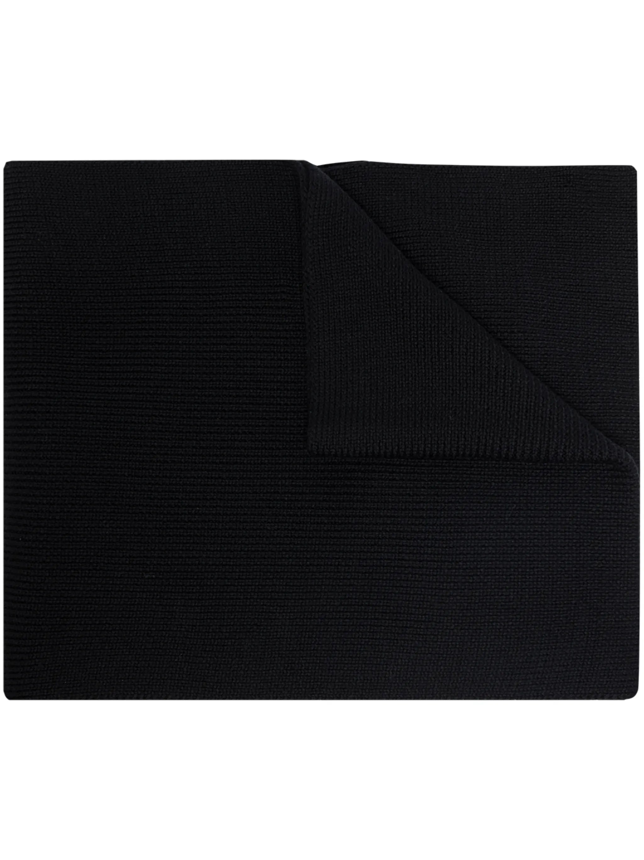 rib-knit logo scarf