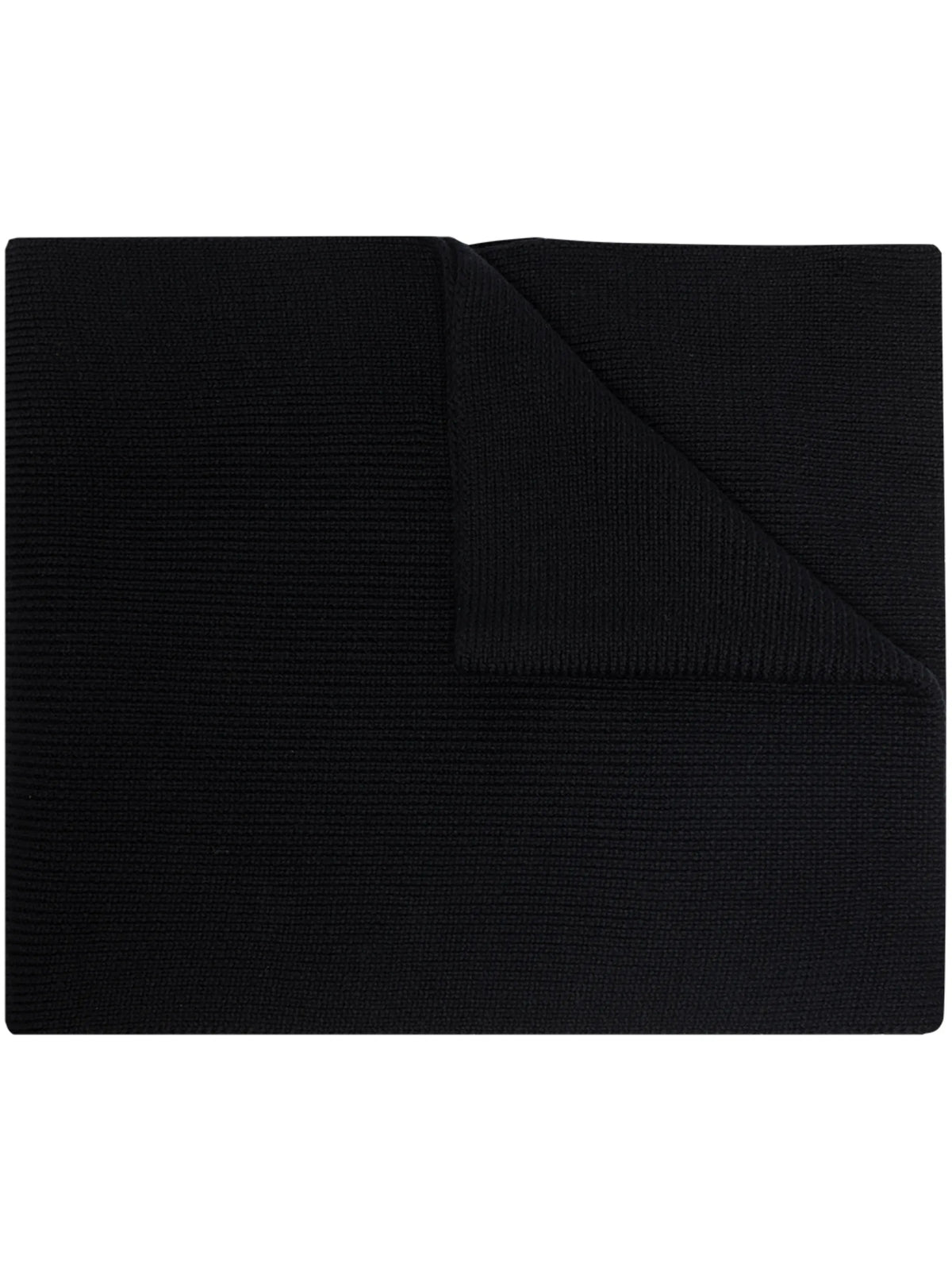 rib-knit logo scarf