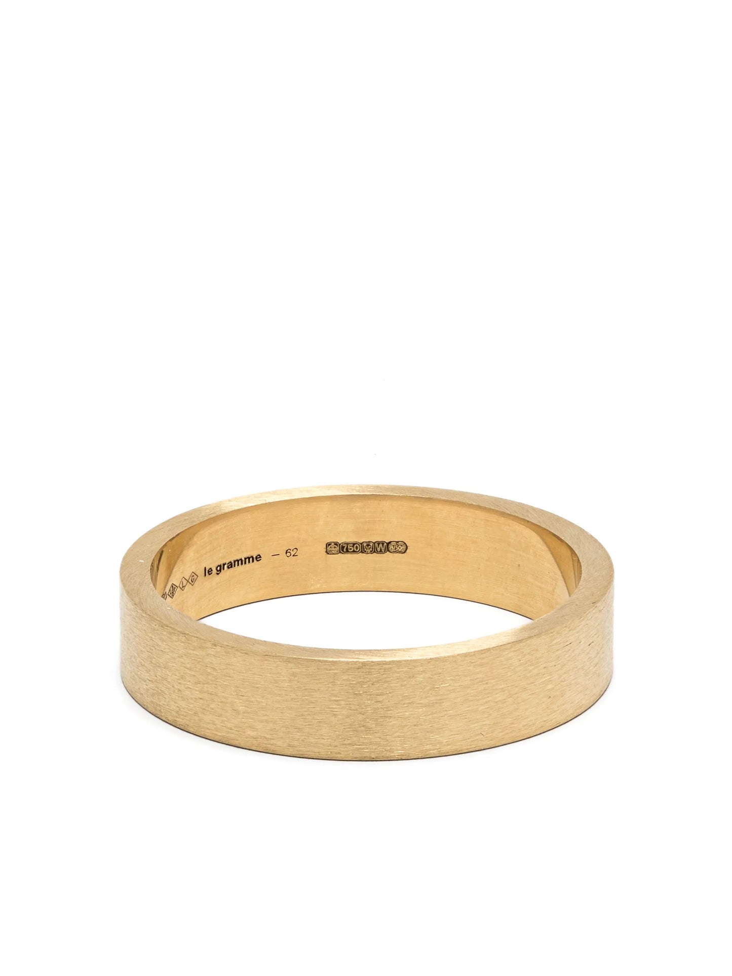 18kt yellow gold ribbon brushed ring
