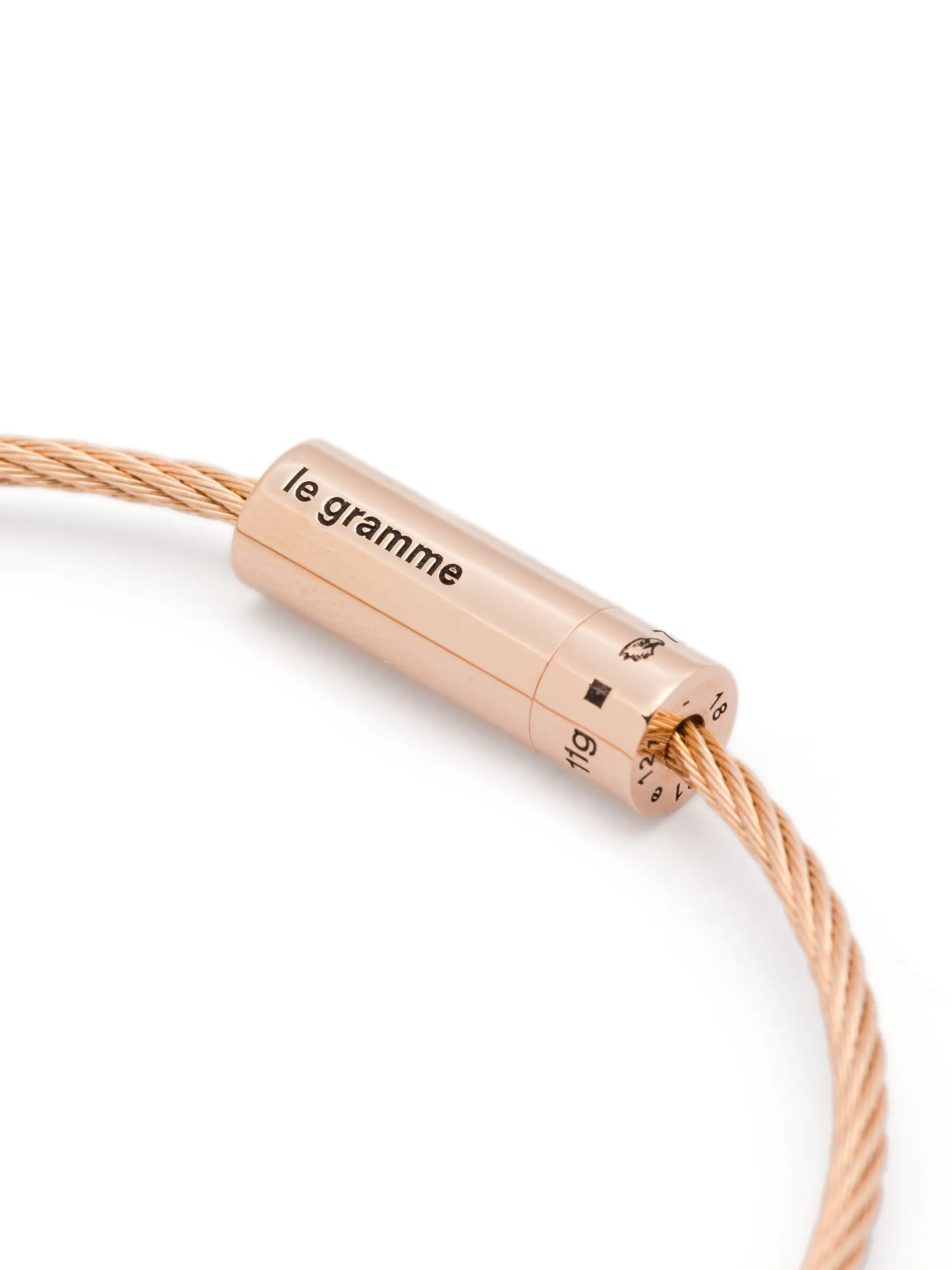 18kt rose gold cable bracelet