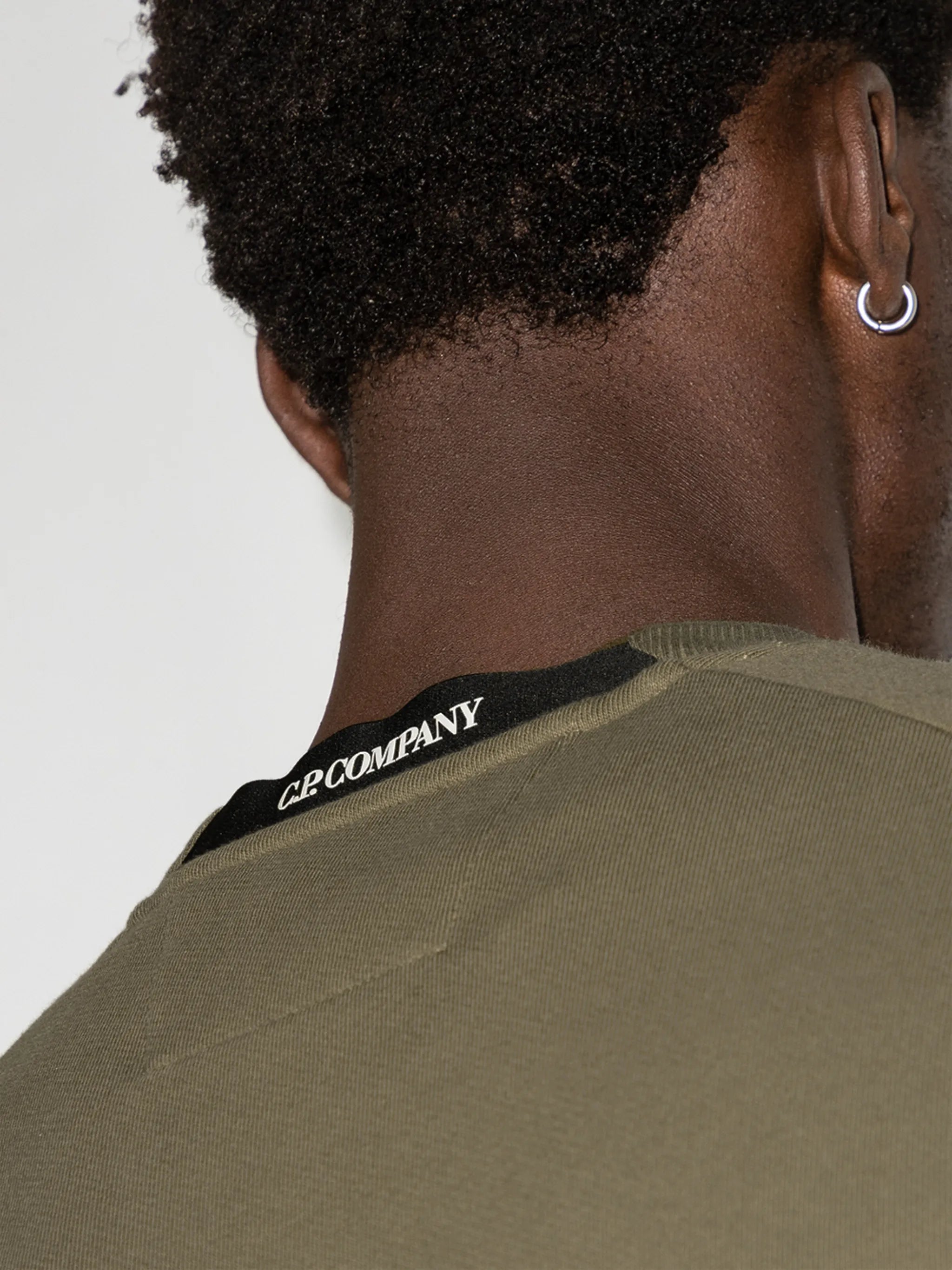 logo strap crew neck sweatshirt