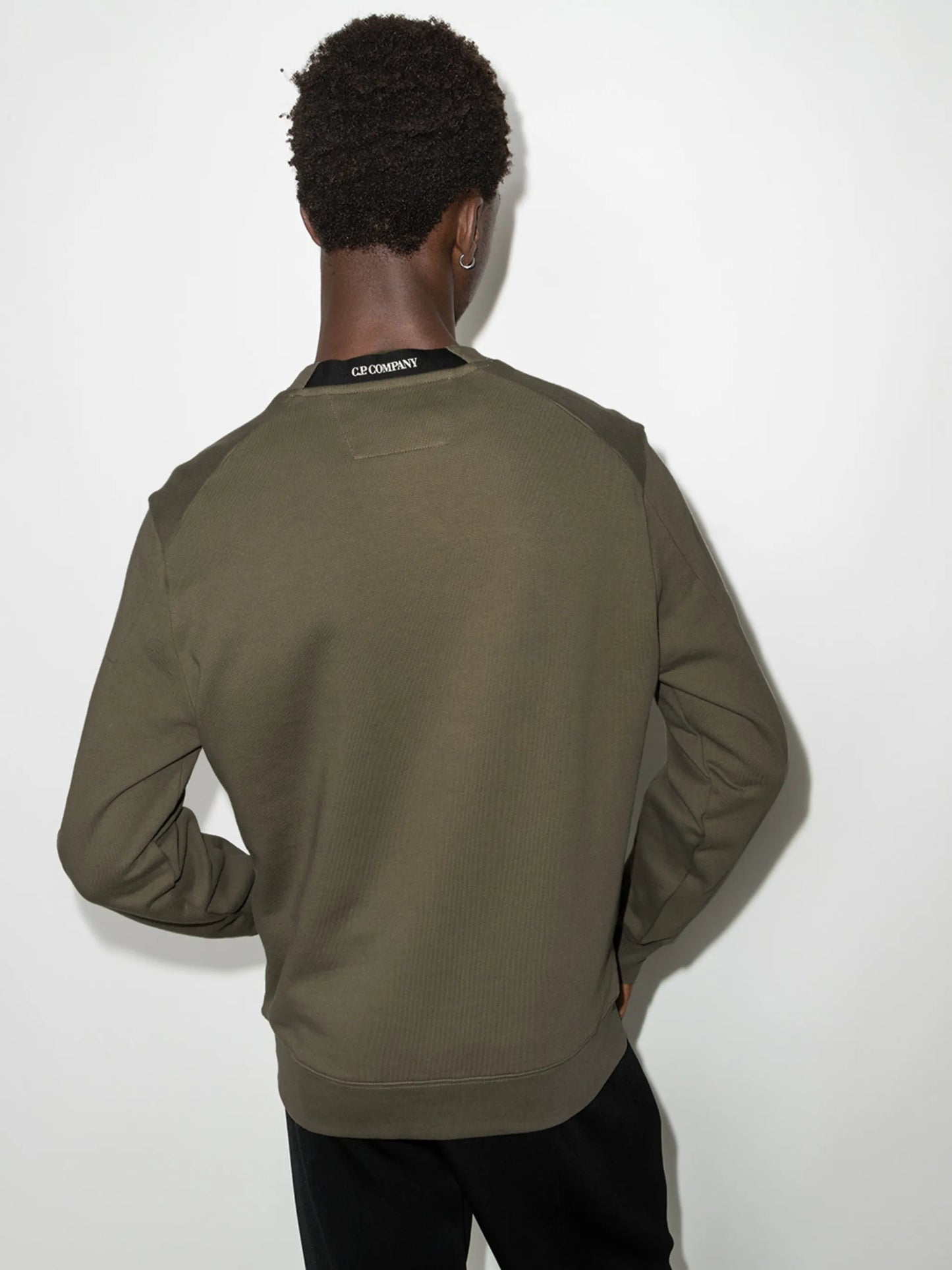 logo strap crew neck sweatshirt