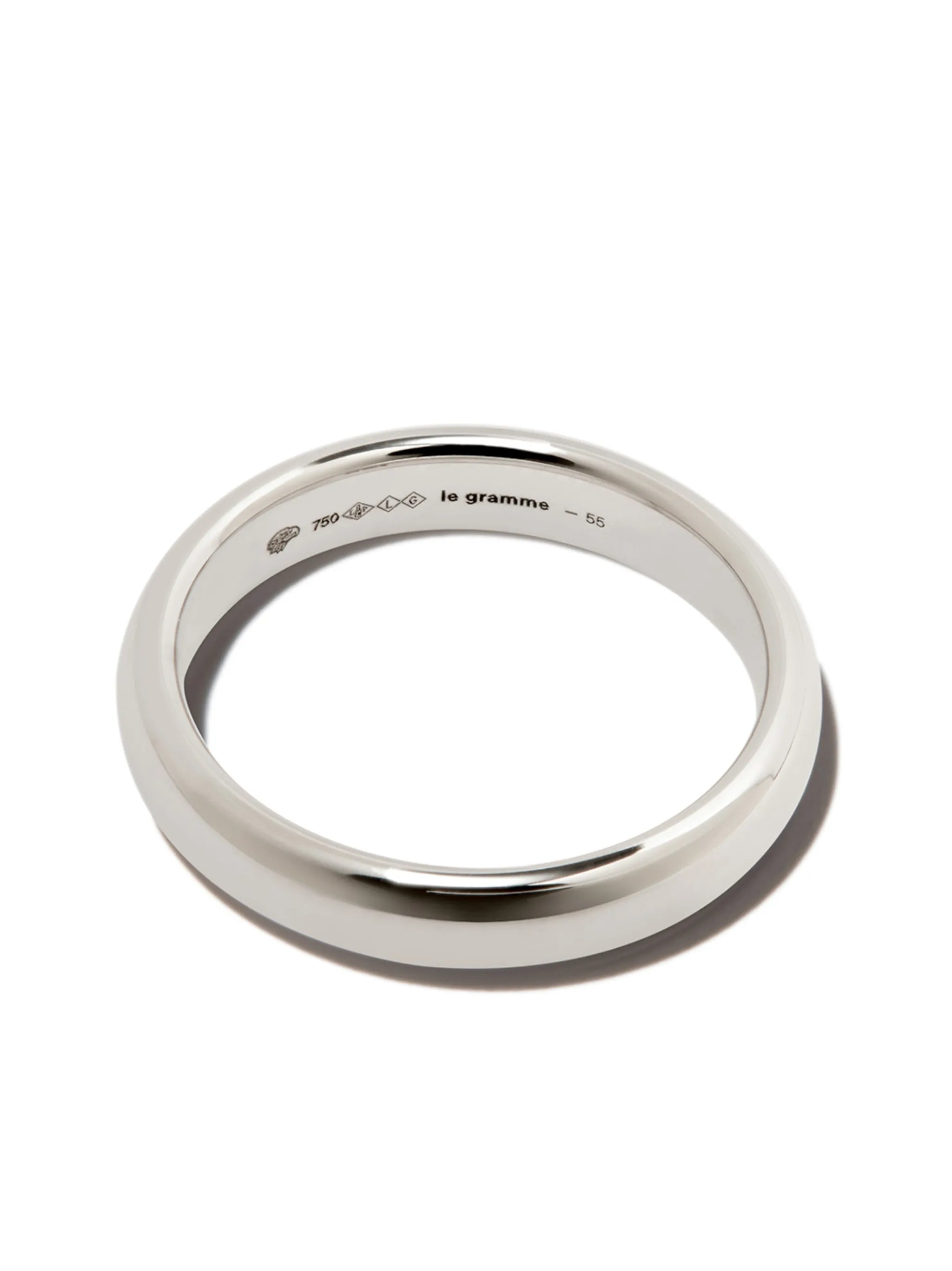 18kt white gold 6g beveled ring