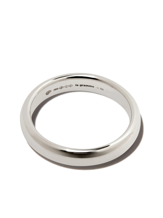18kt white gold 6g beveled ring