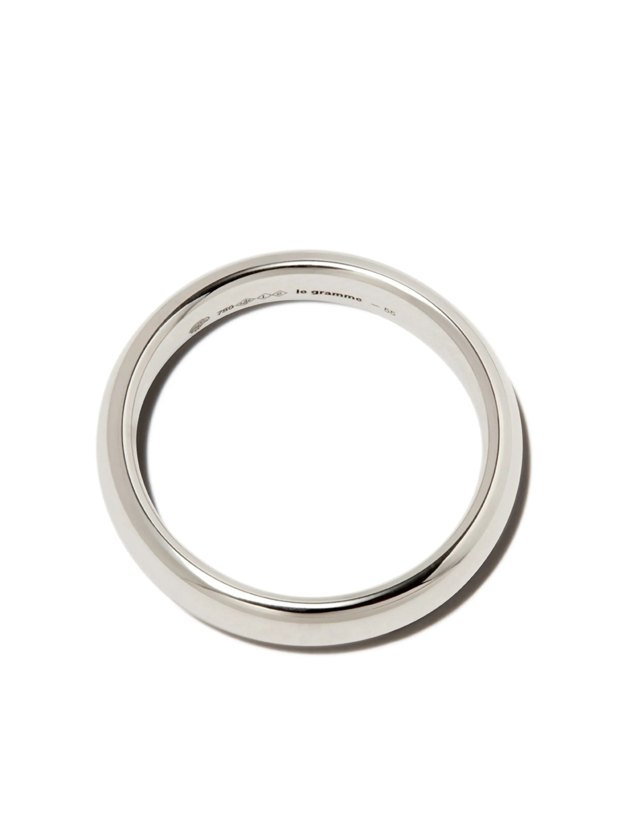 18kt white gold 6g beveled ring