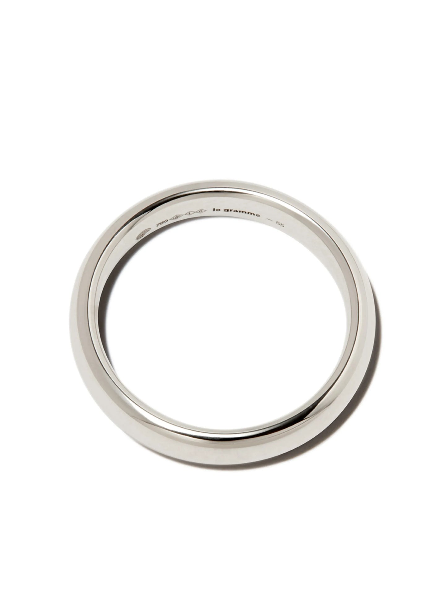 18kt white gold 6g beveled ring