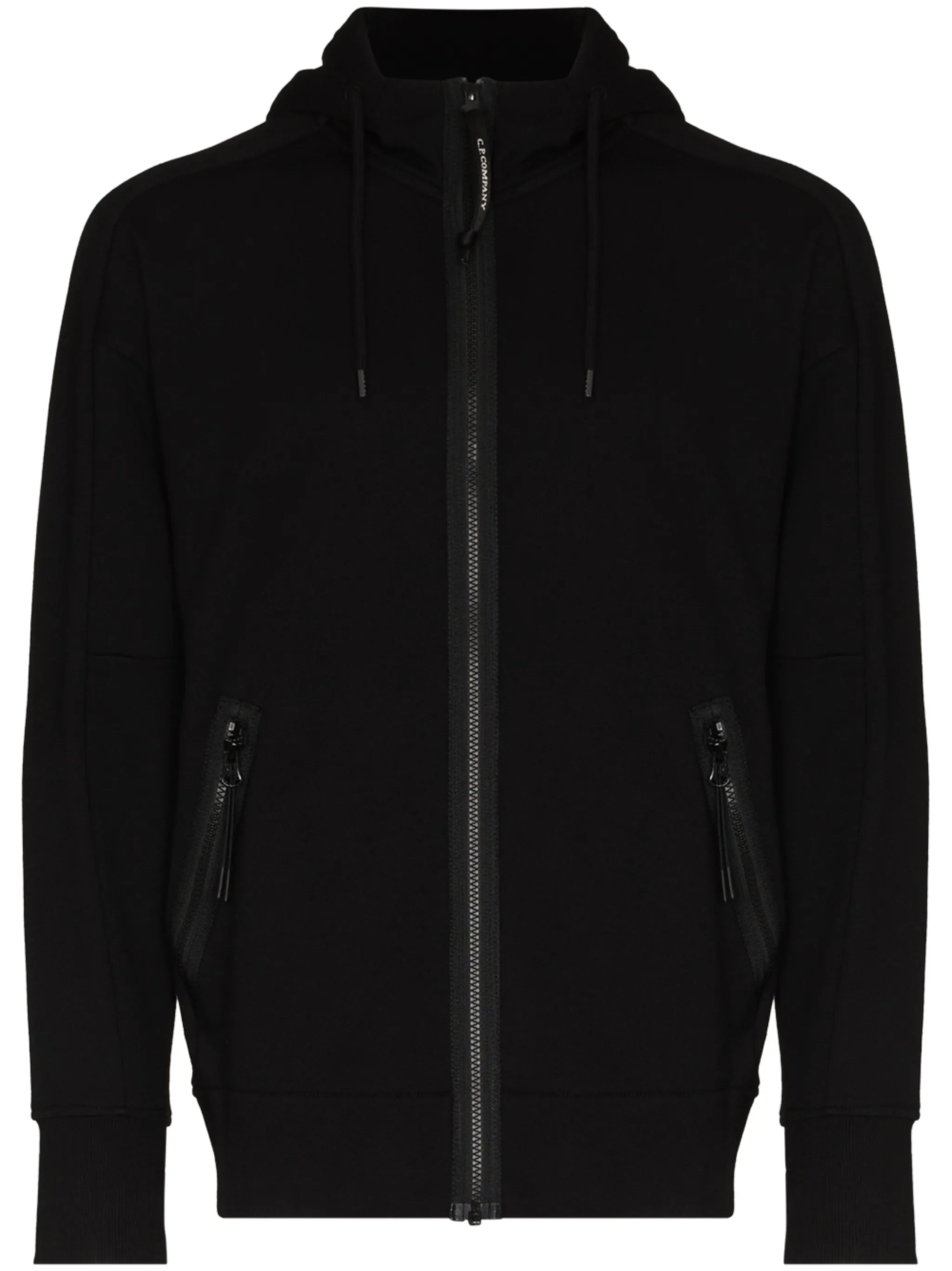 goggle-detail zip-up hoodie