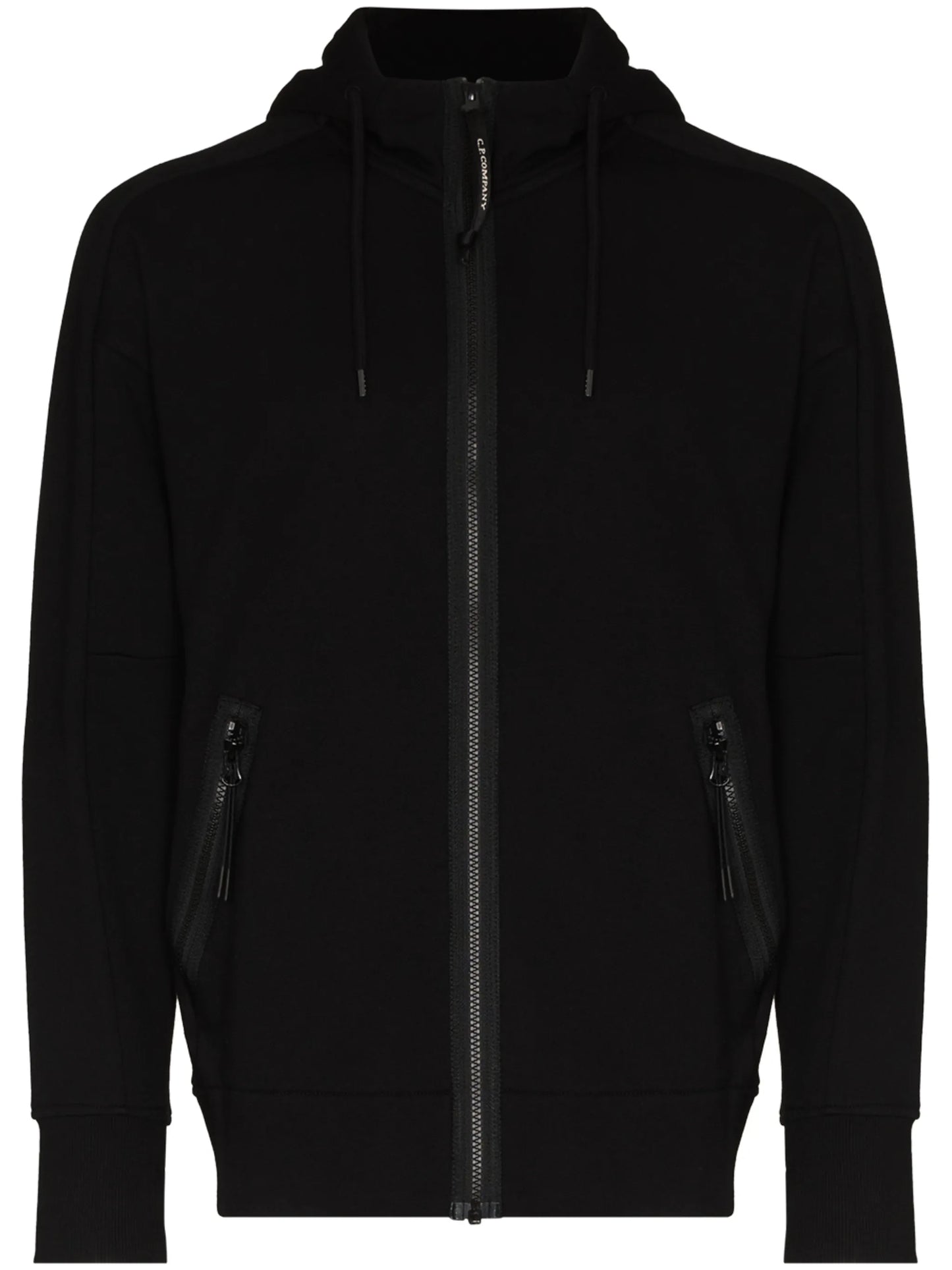 goggle-detail zip-up hoodie