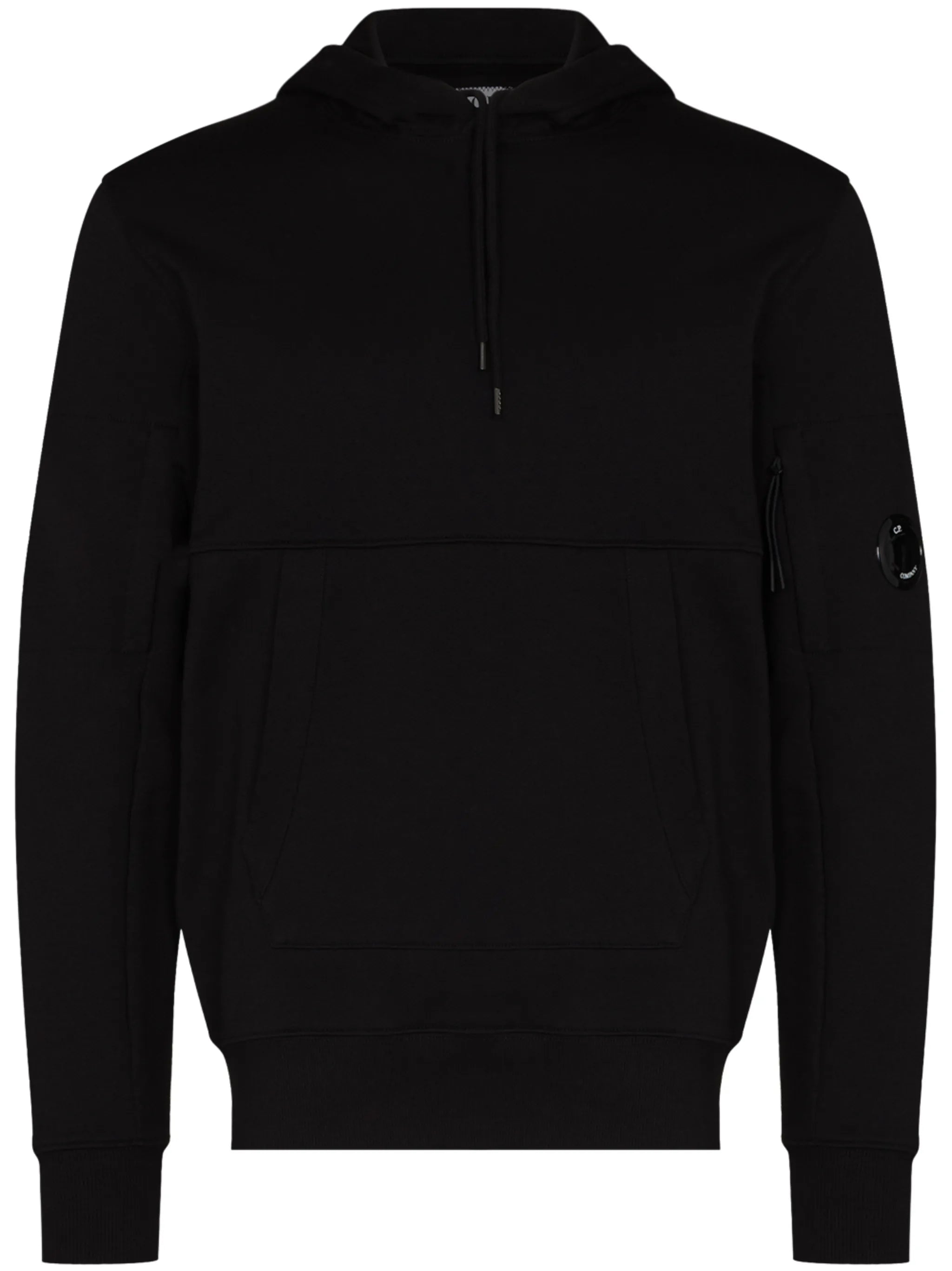 logo-patch cotton hoodie