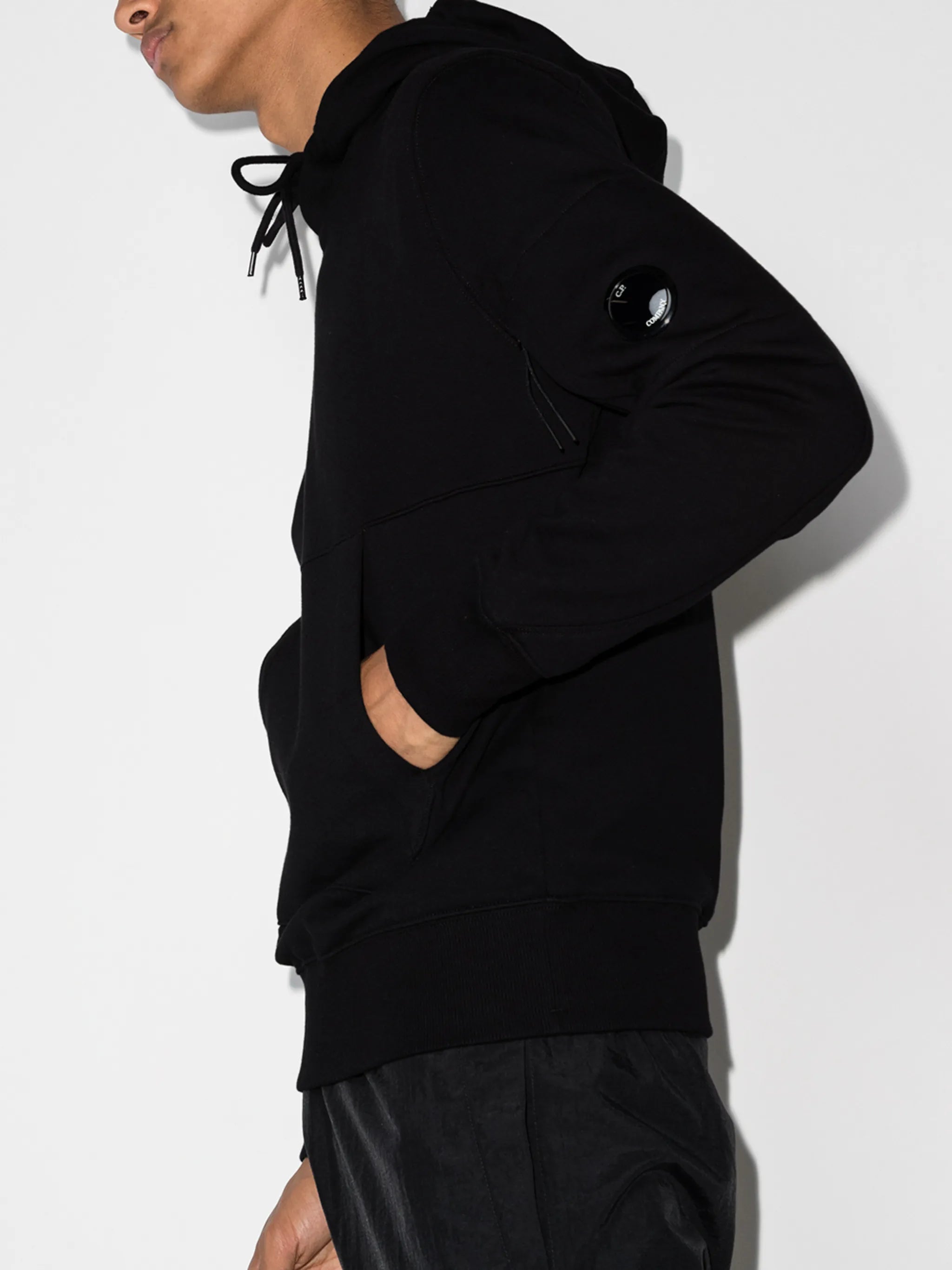 logo-patch cotton hoodie