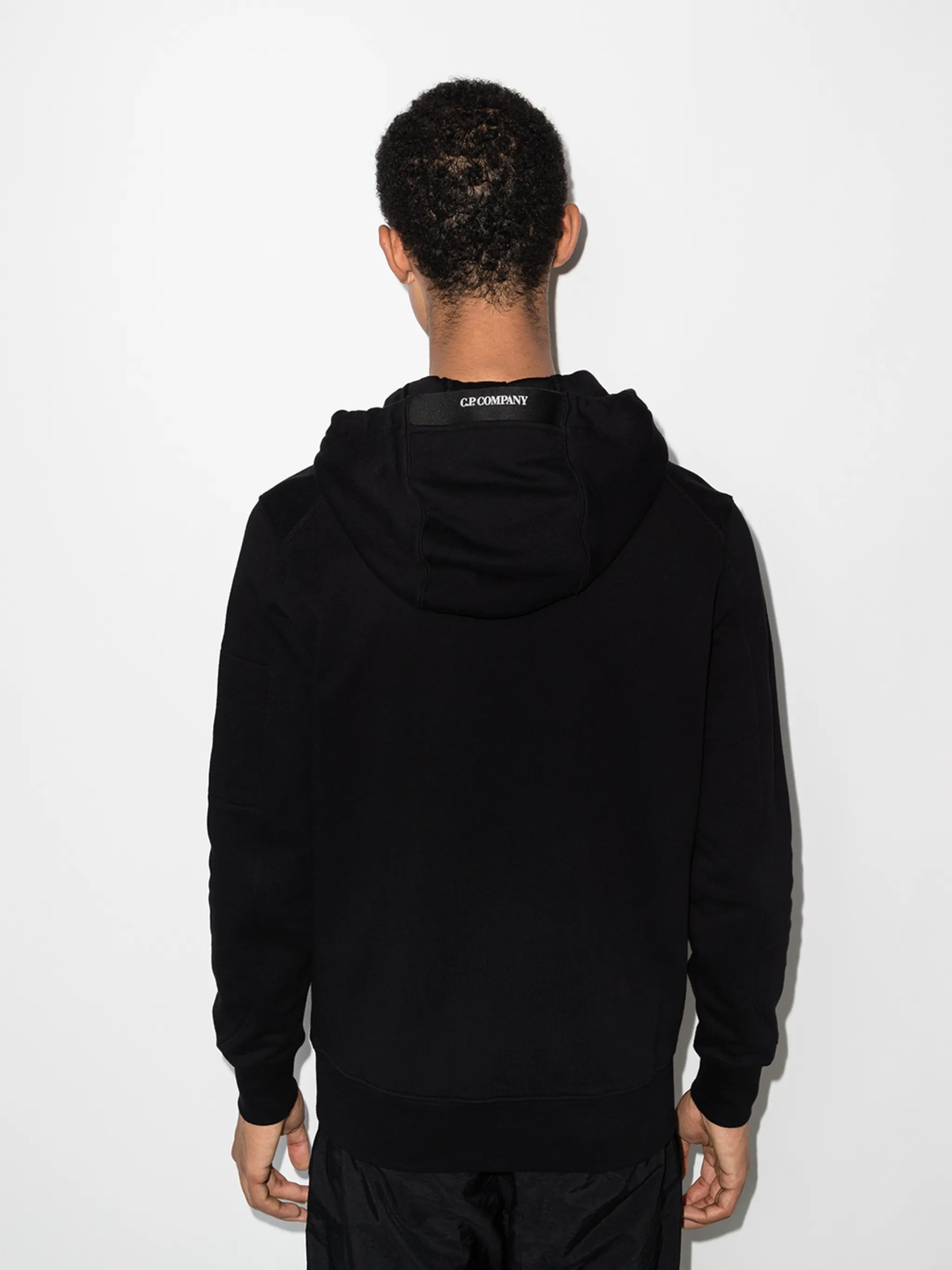 logo-patch cotton hoodie