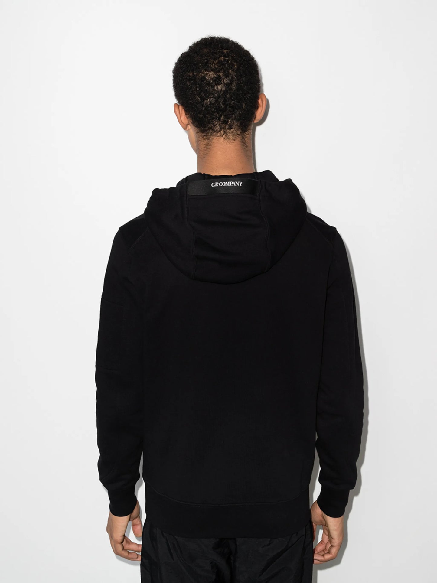 logo-patch cotton hoodie