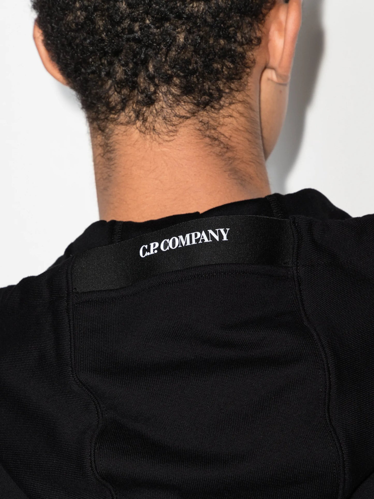 logo-patch cotton hoodie