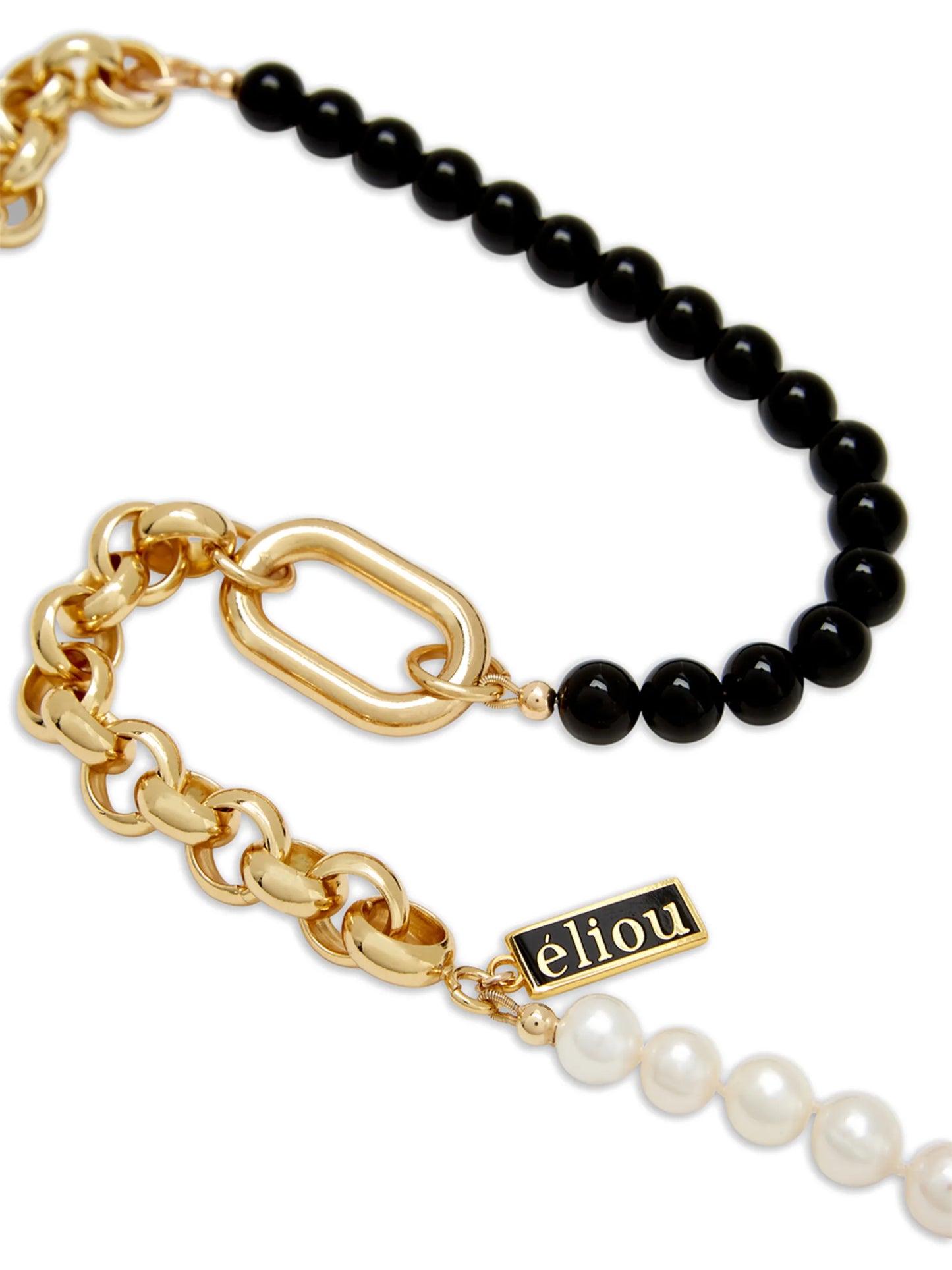 Abbey onyx pearl necklace