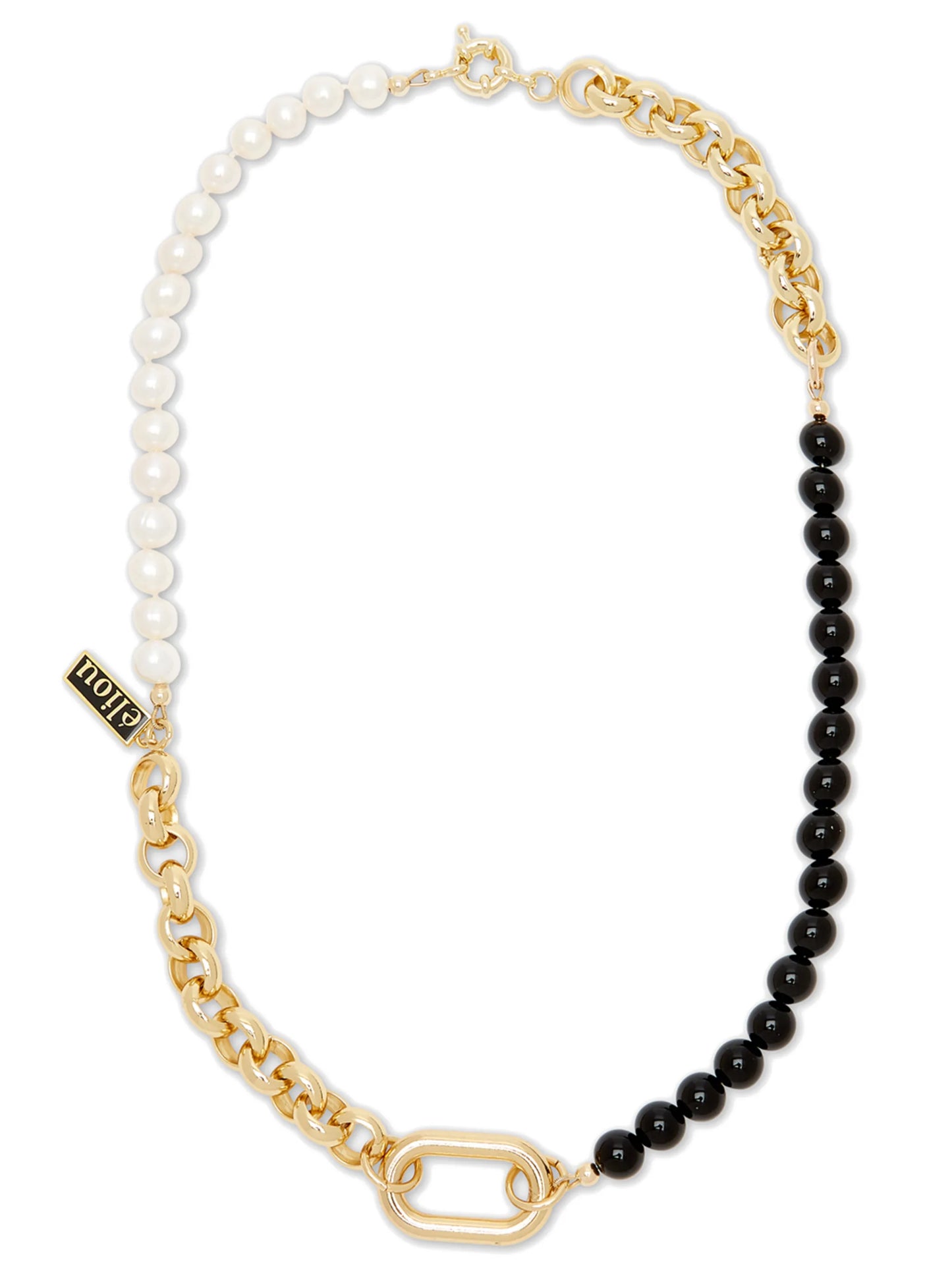 Abbey onyx pearl necklace