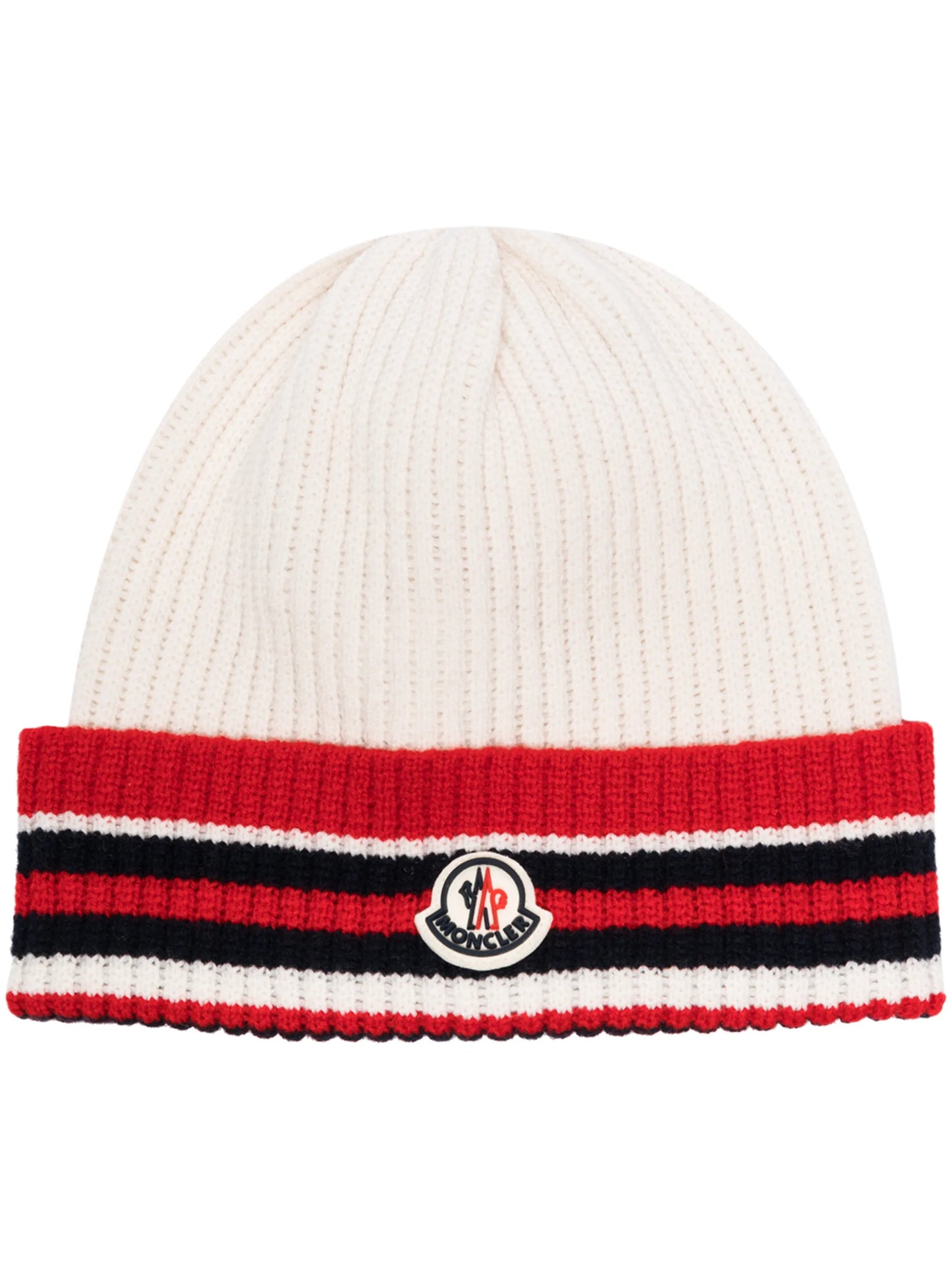 stripe-trim beanie