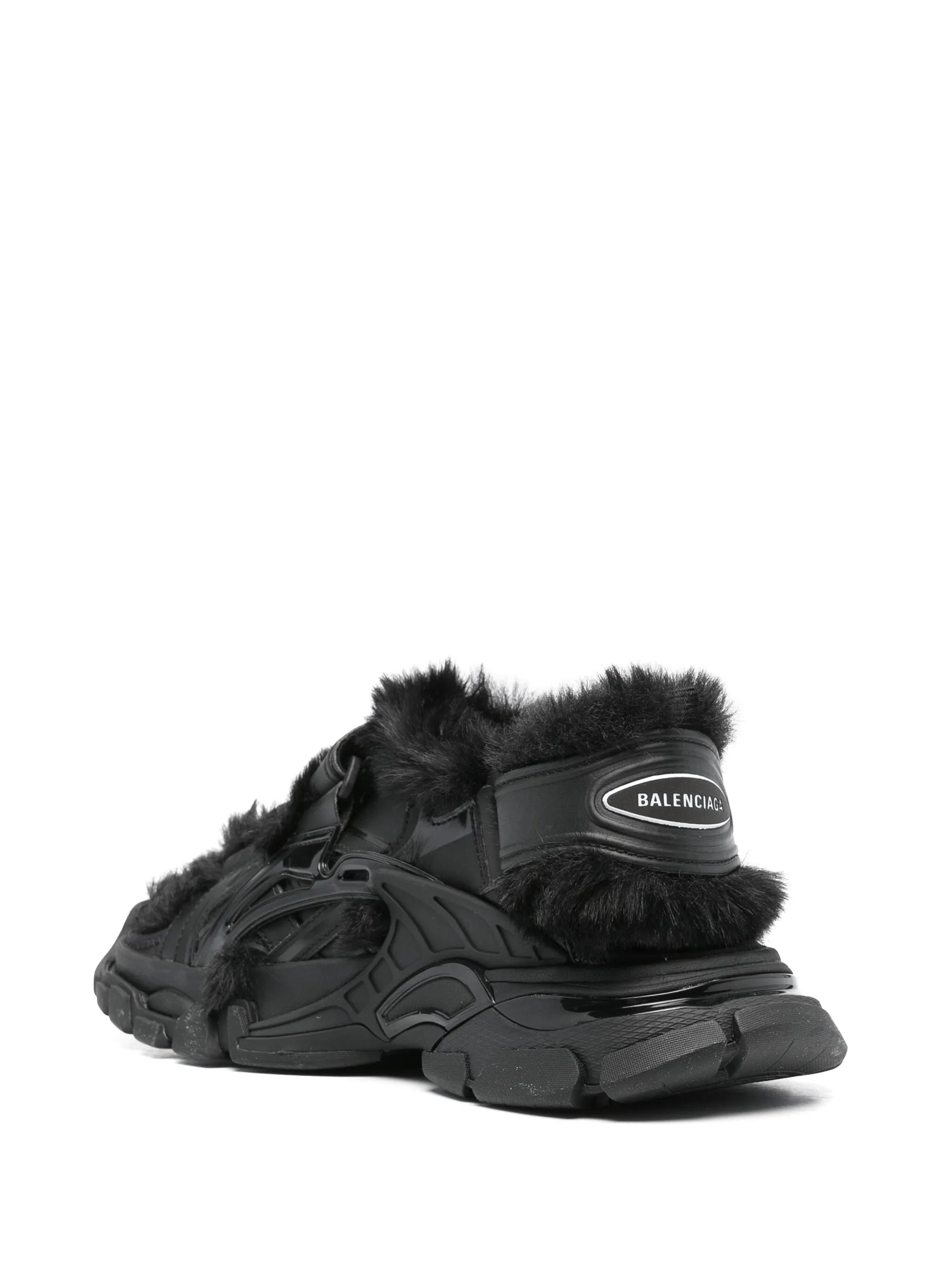 faux-fur Track sandals