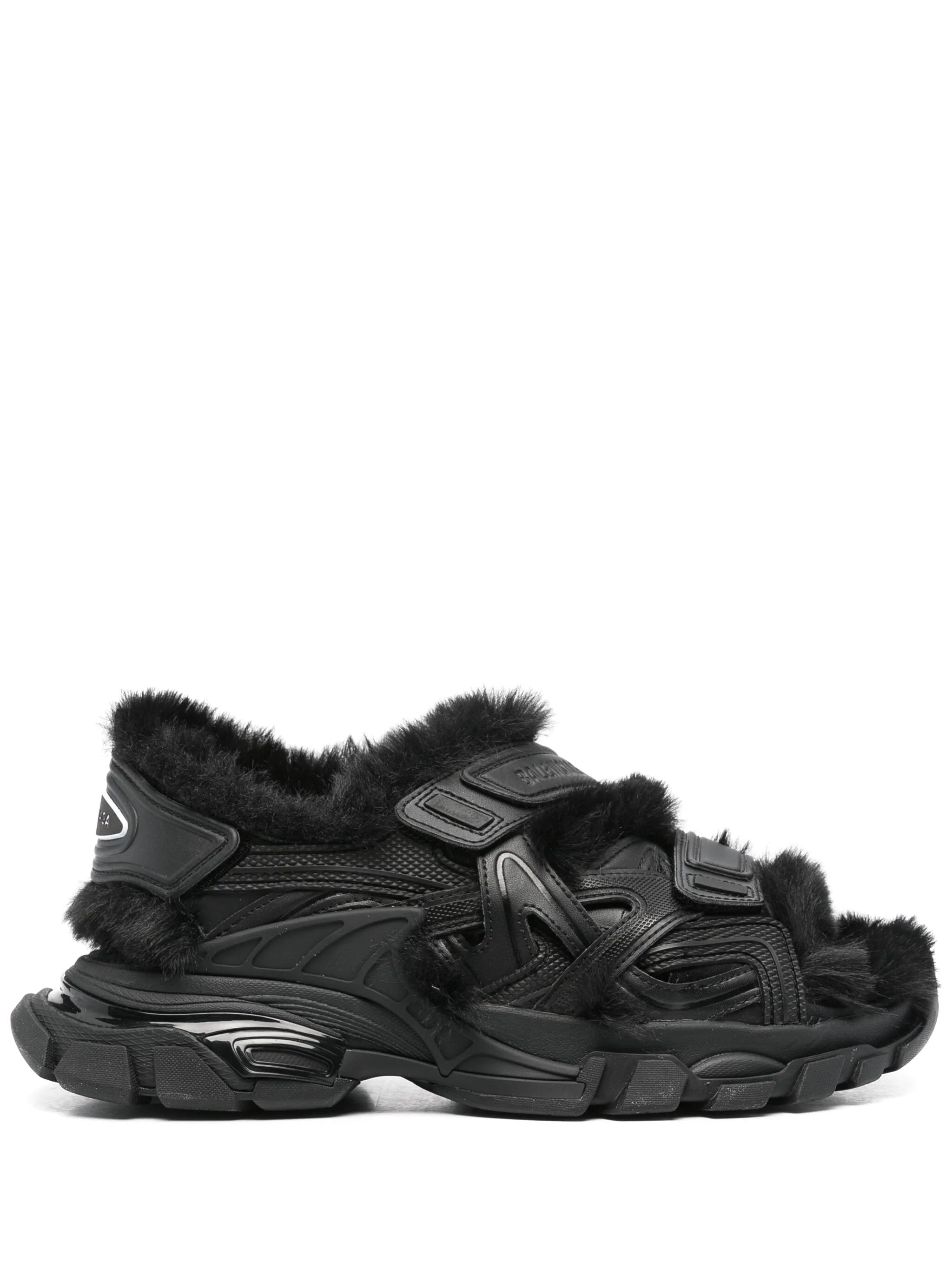faux-fur Track sandals