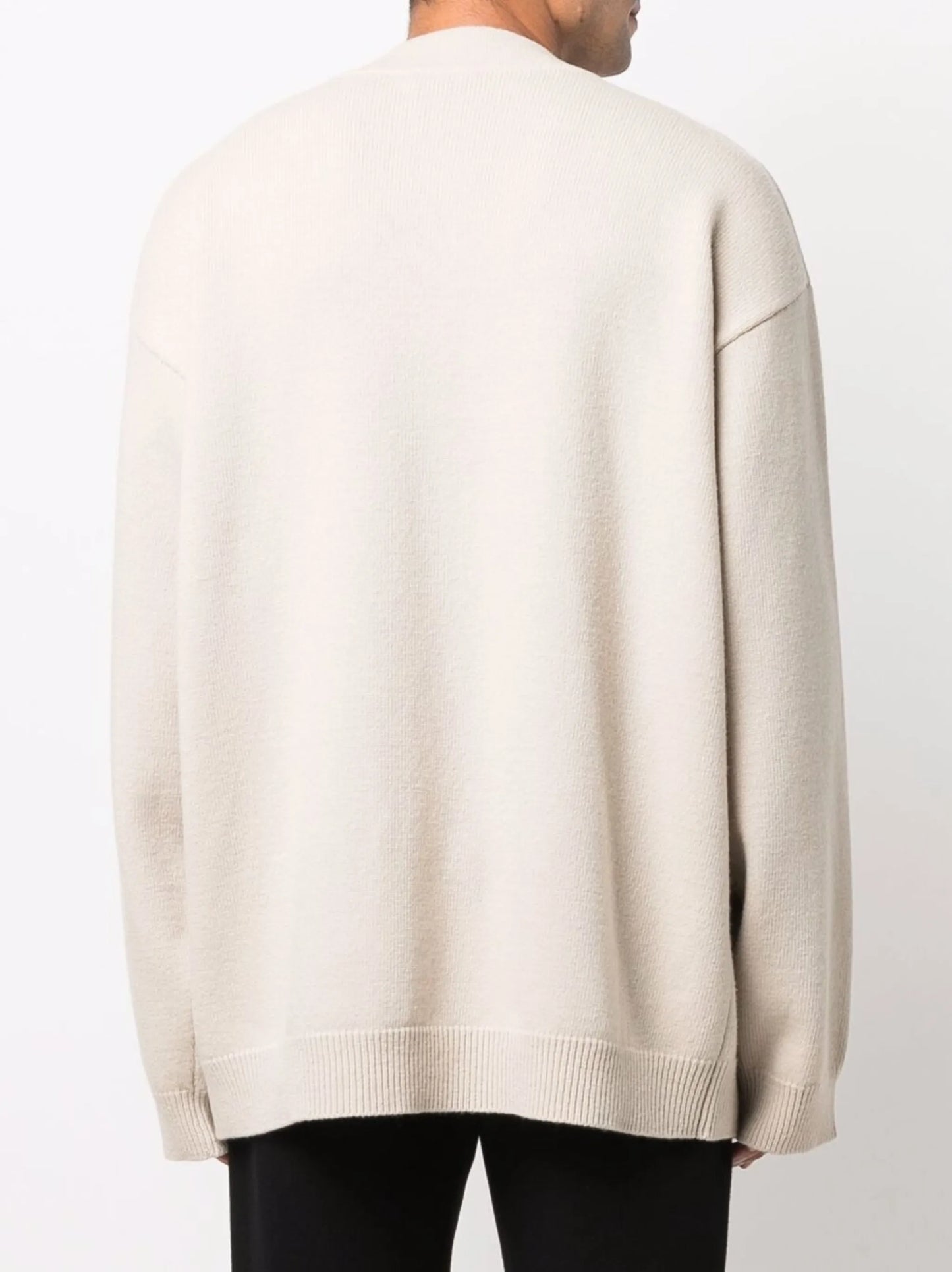 logo-patch wool jumper