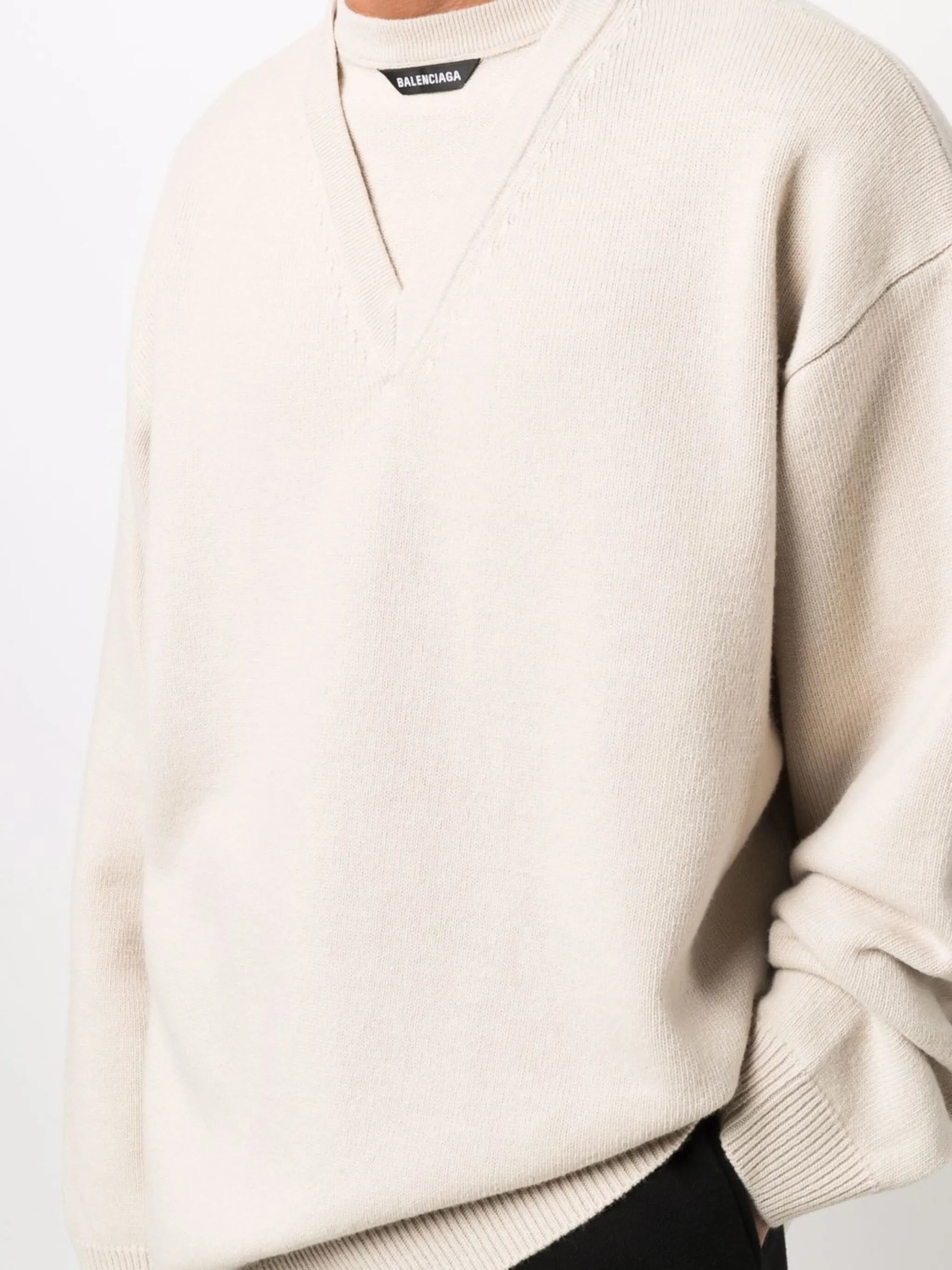 logo-patch wool jumper