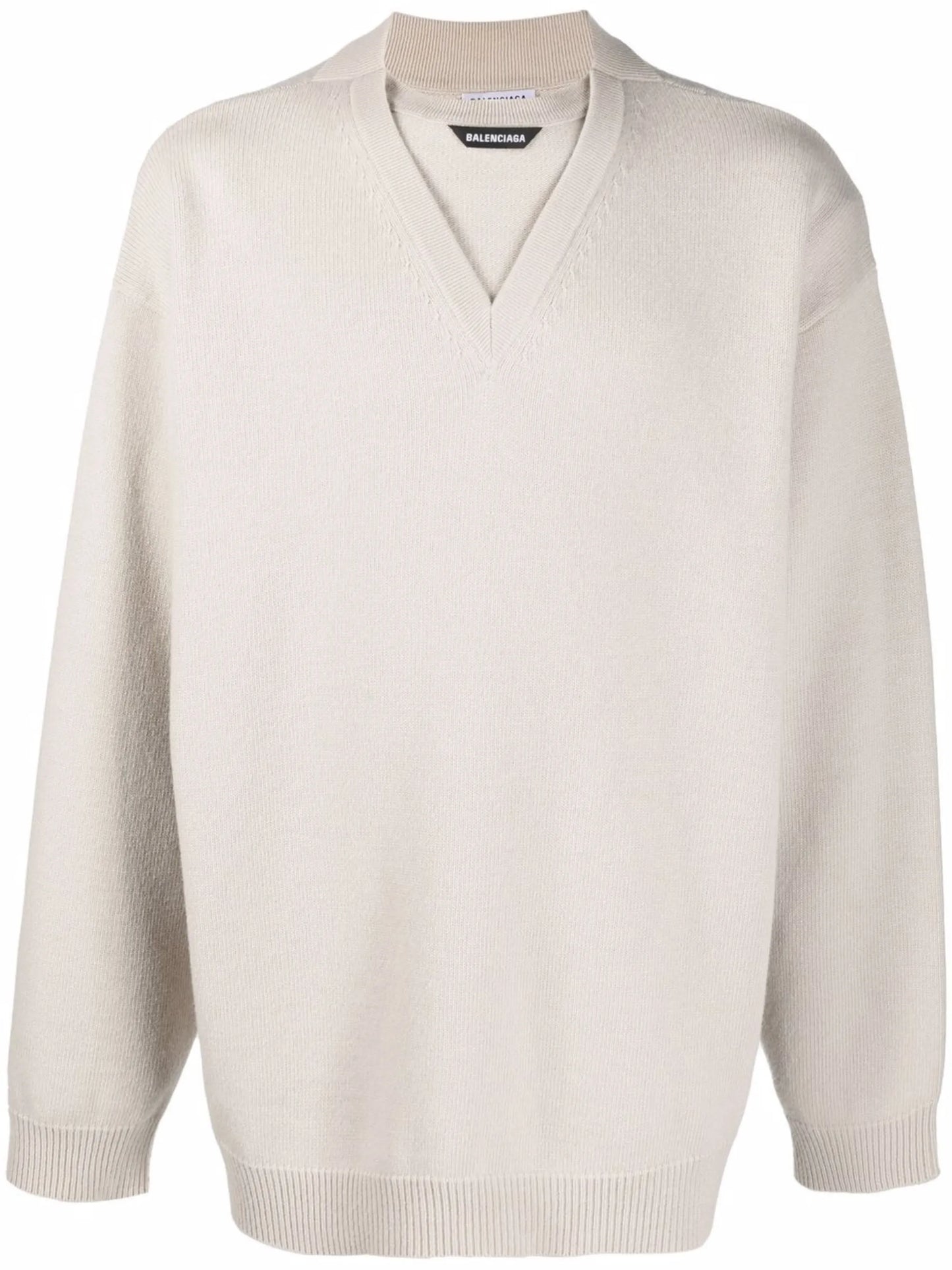 logo-patch wool jumper