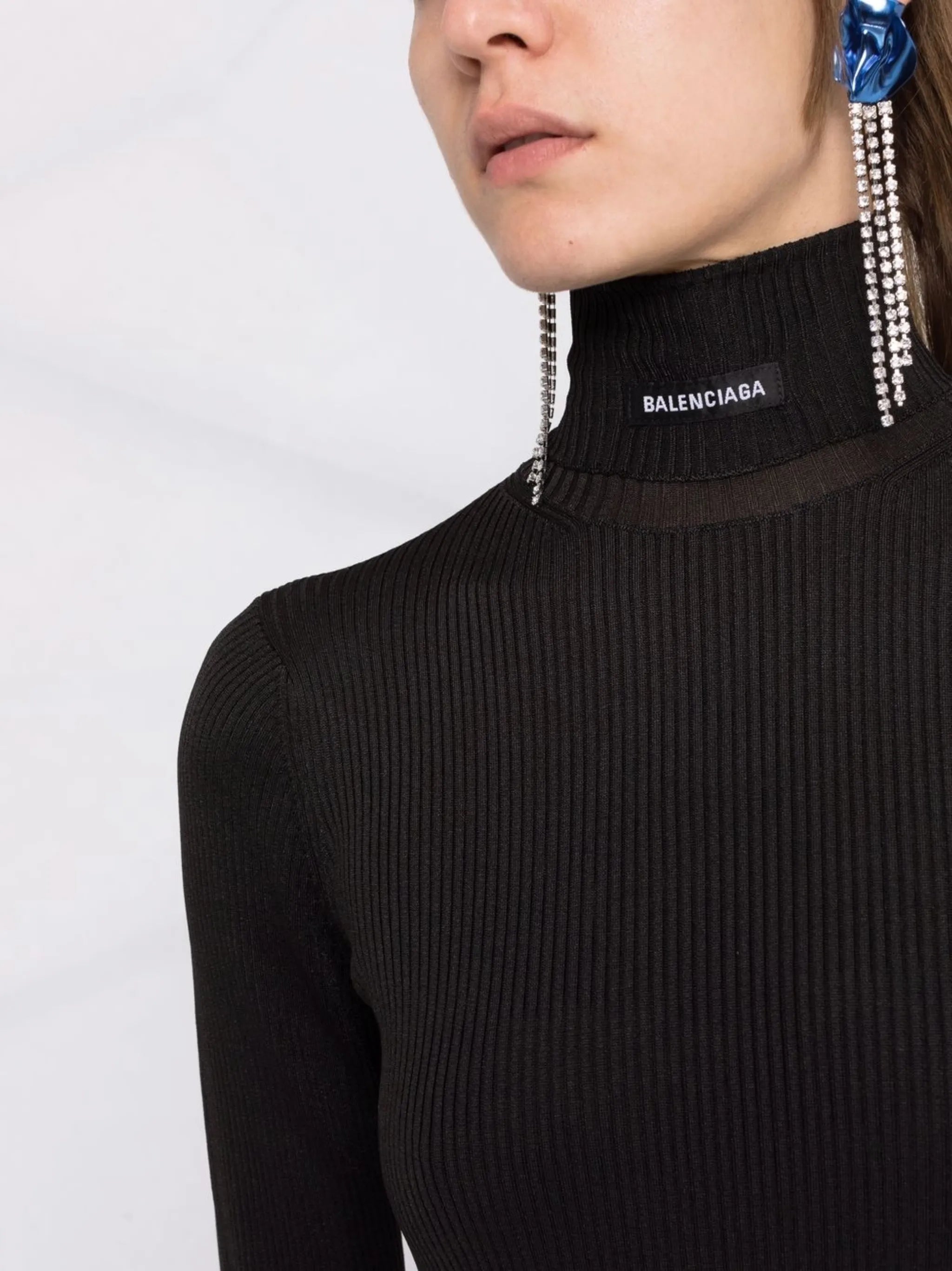 logo ribbed knit jumper