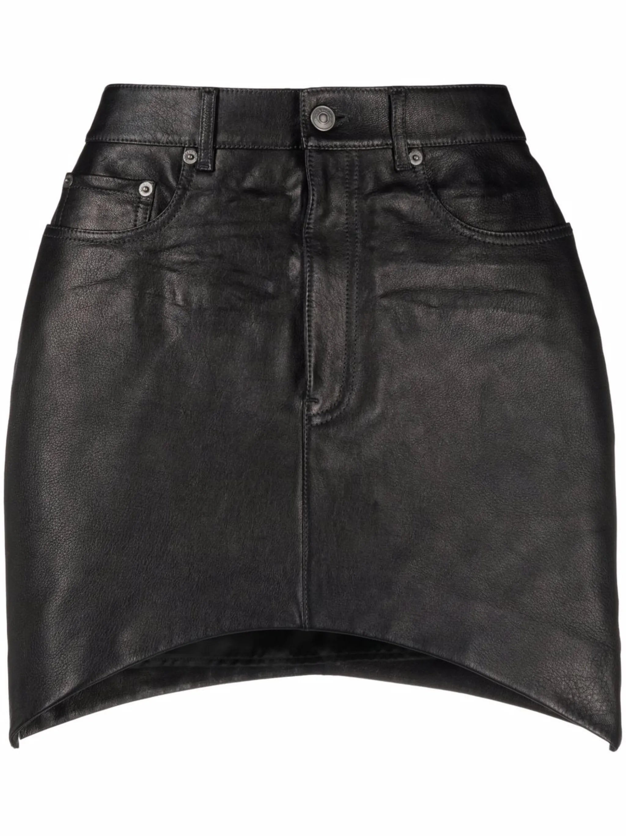 Hourglass leather miniskirt