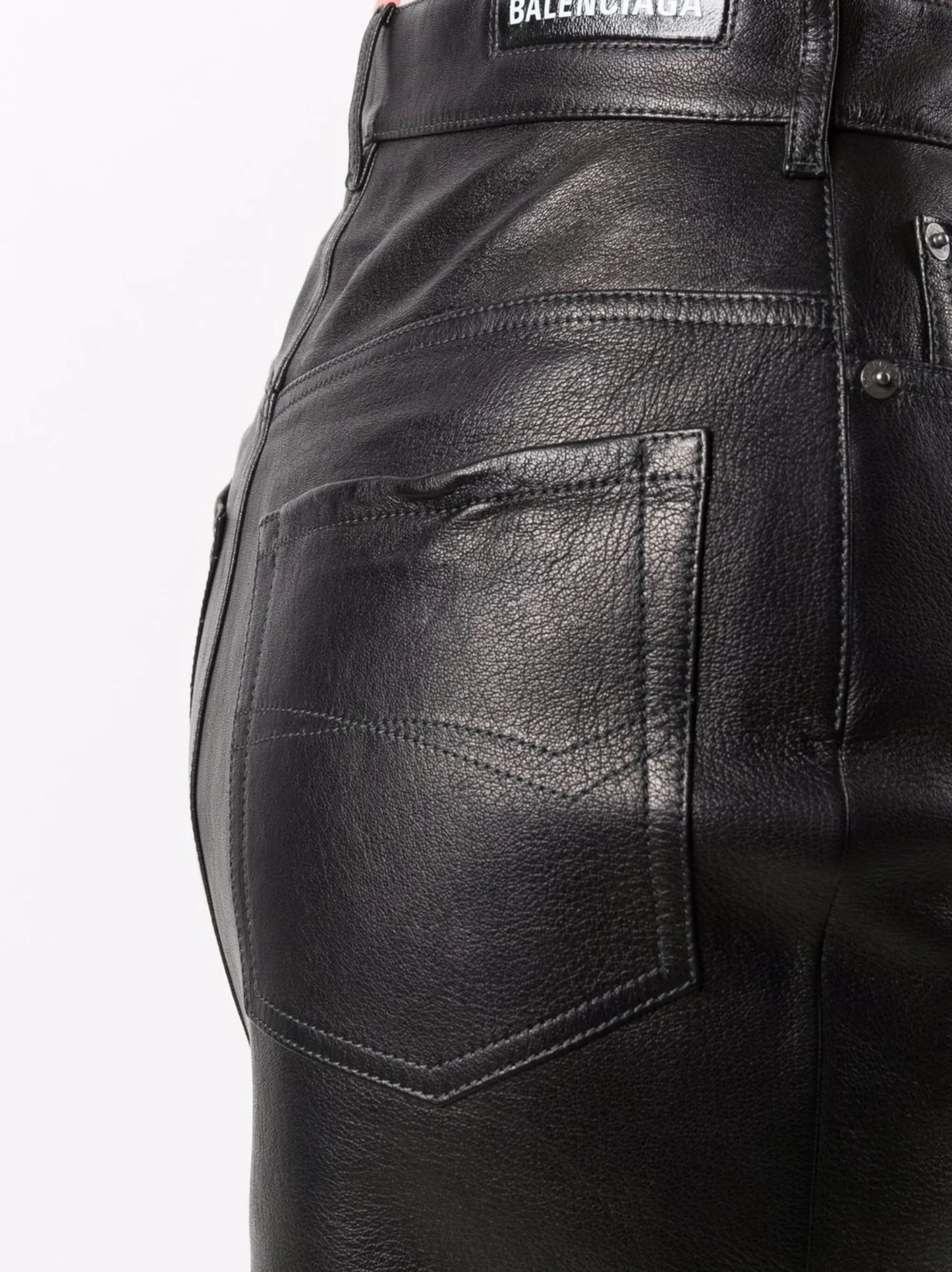 Hourglass leather miniskirt