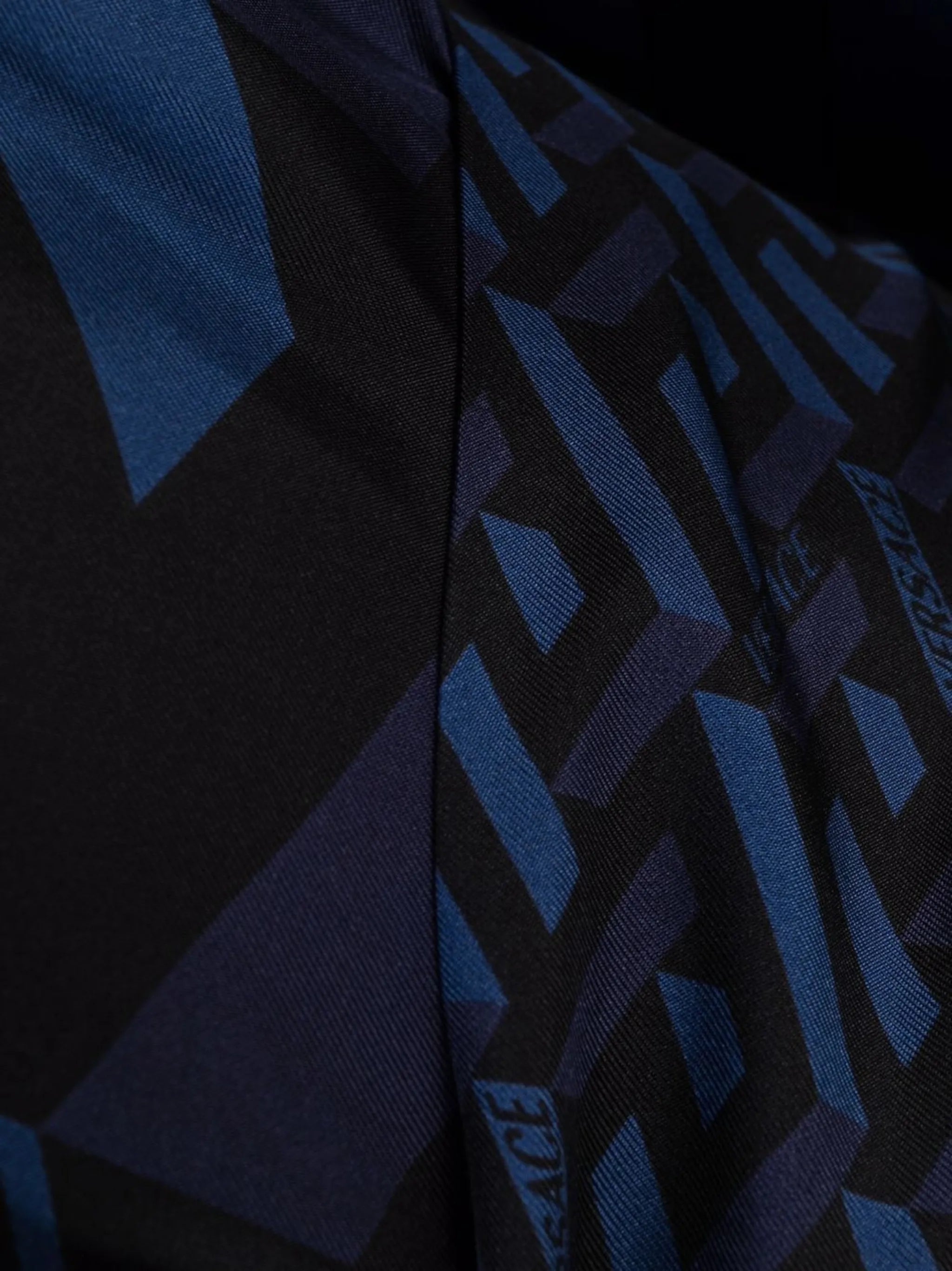 logo-print monogram silk robe