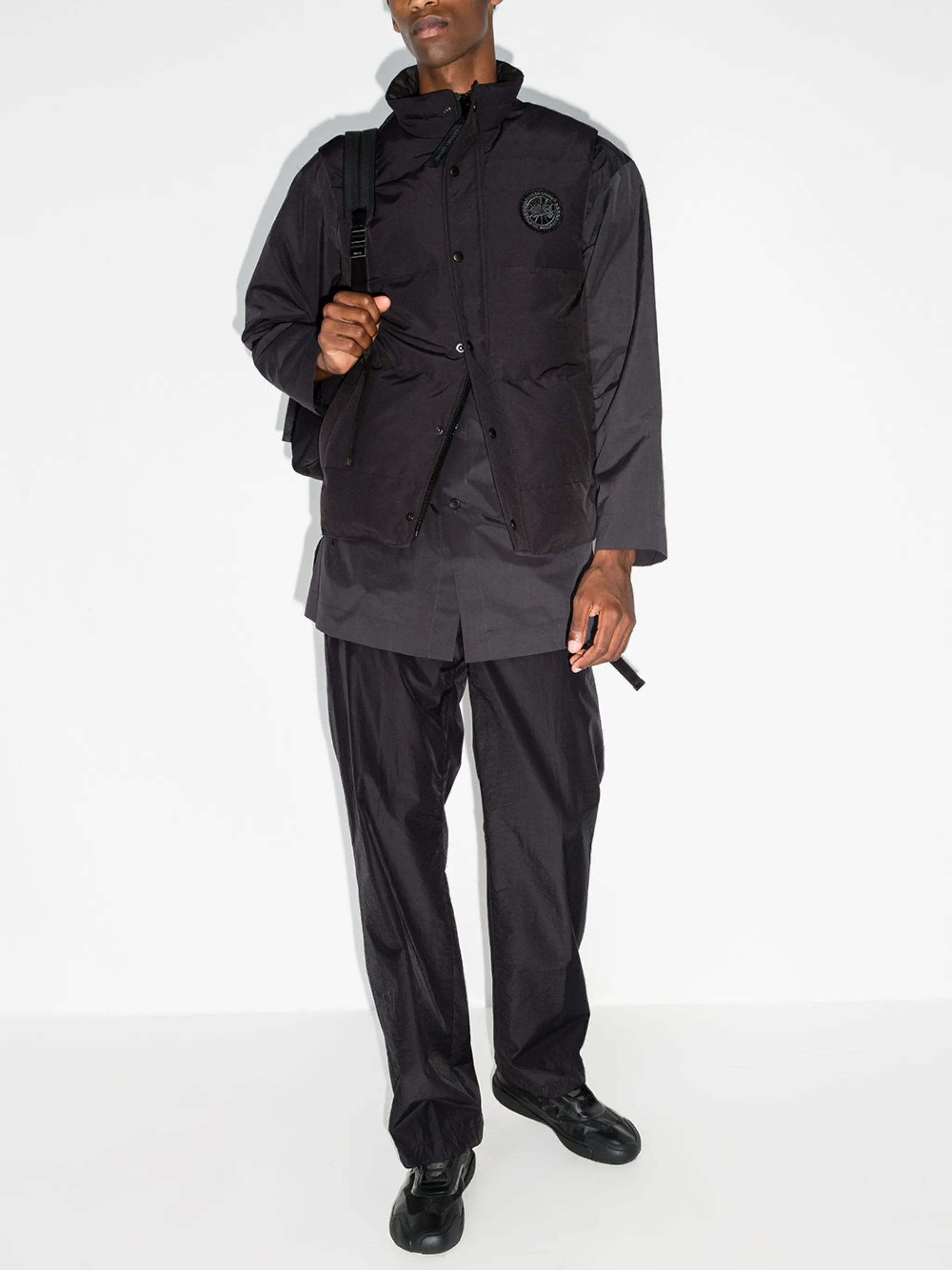 Garson logo-patch padded gilet