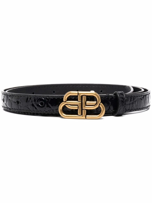 BB logo buckle belt