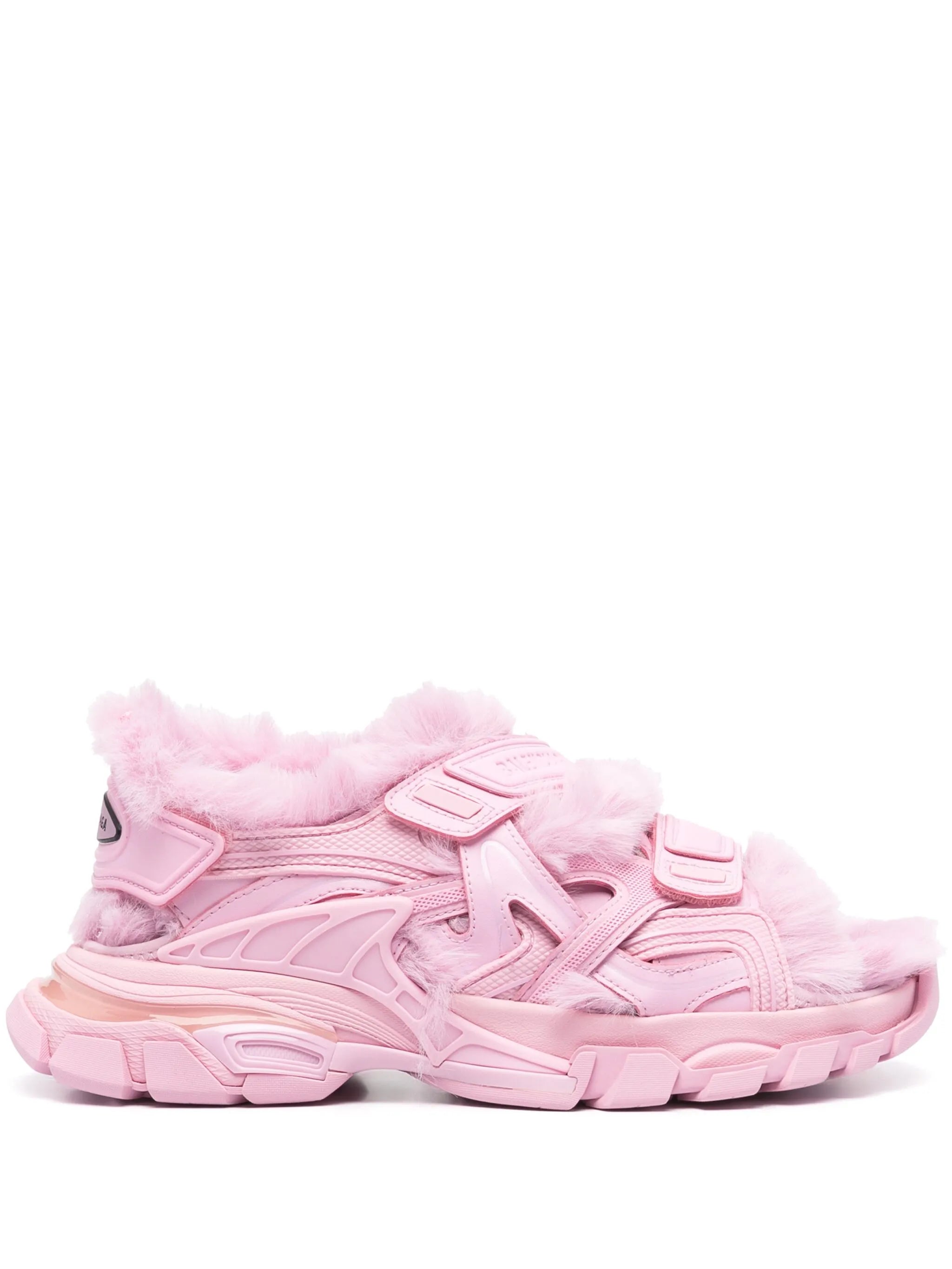faux-fur Track sandals