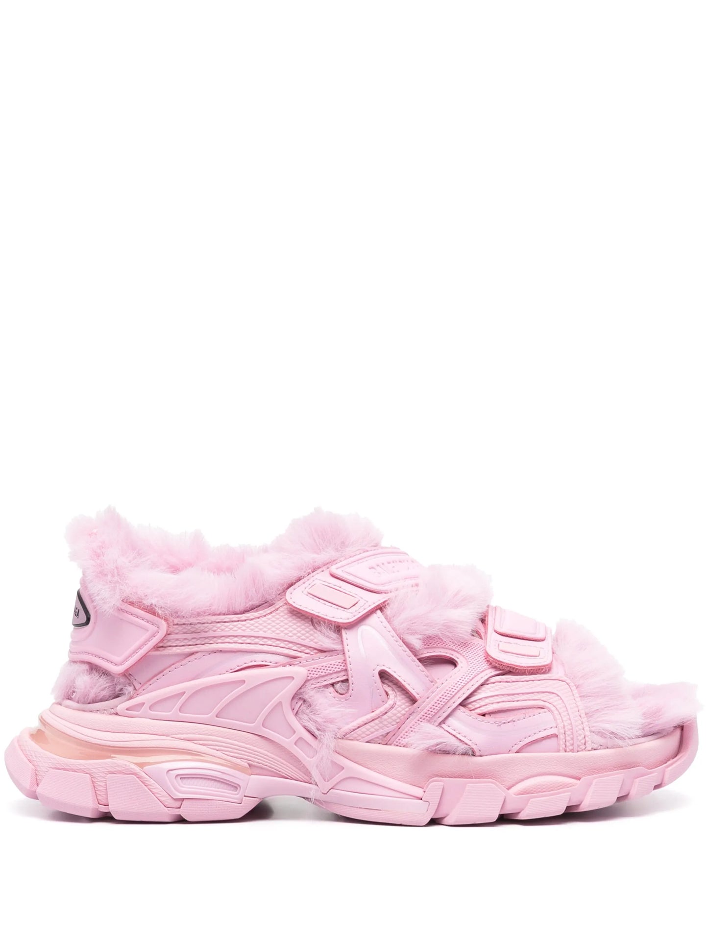 faux-fur Track sandals