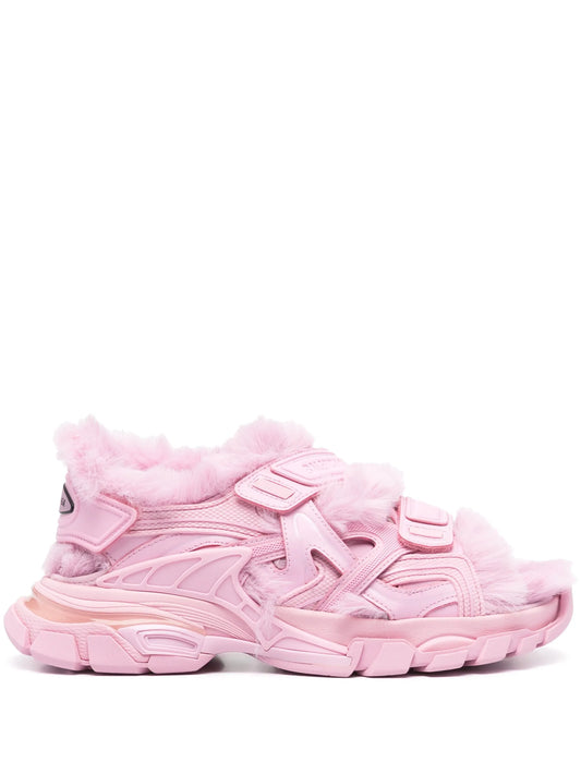 faux-fur Track sandals