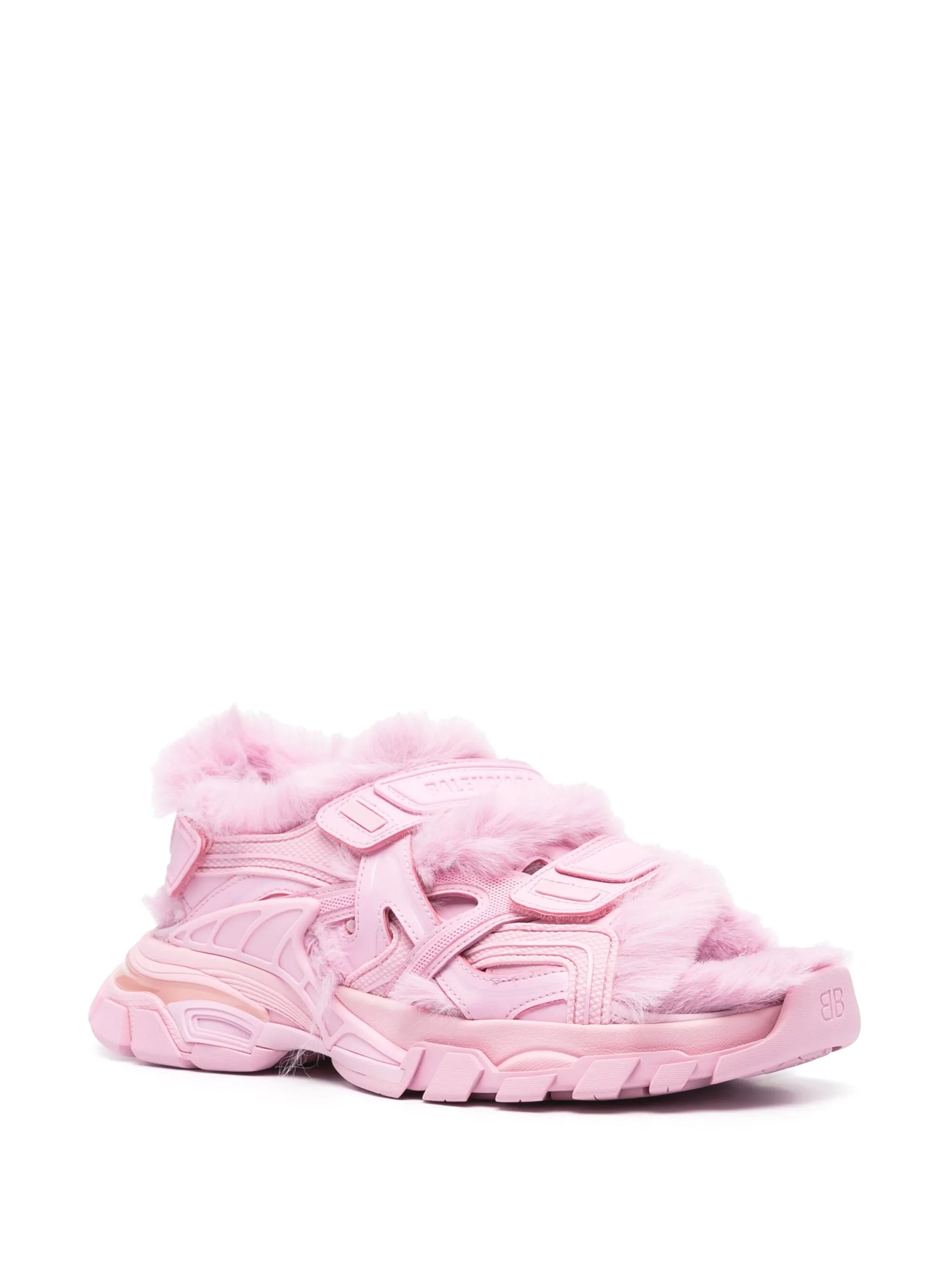 faux-fur Track sandals