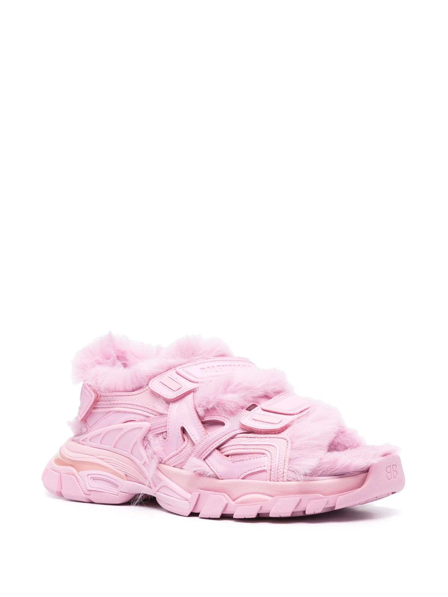 faux-fur Track sandals